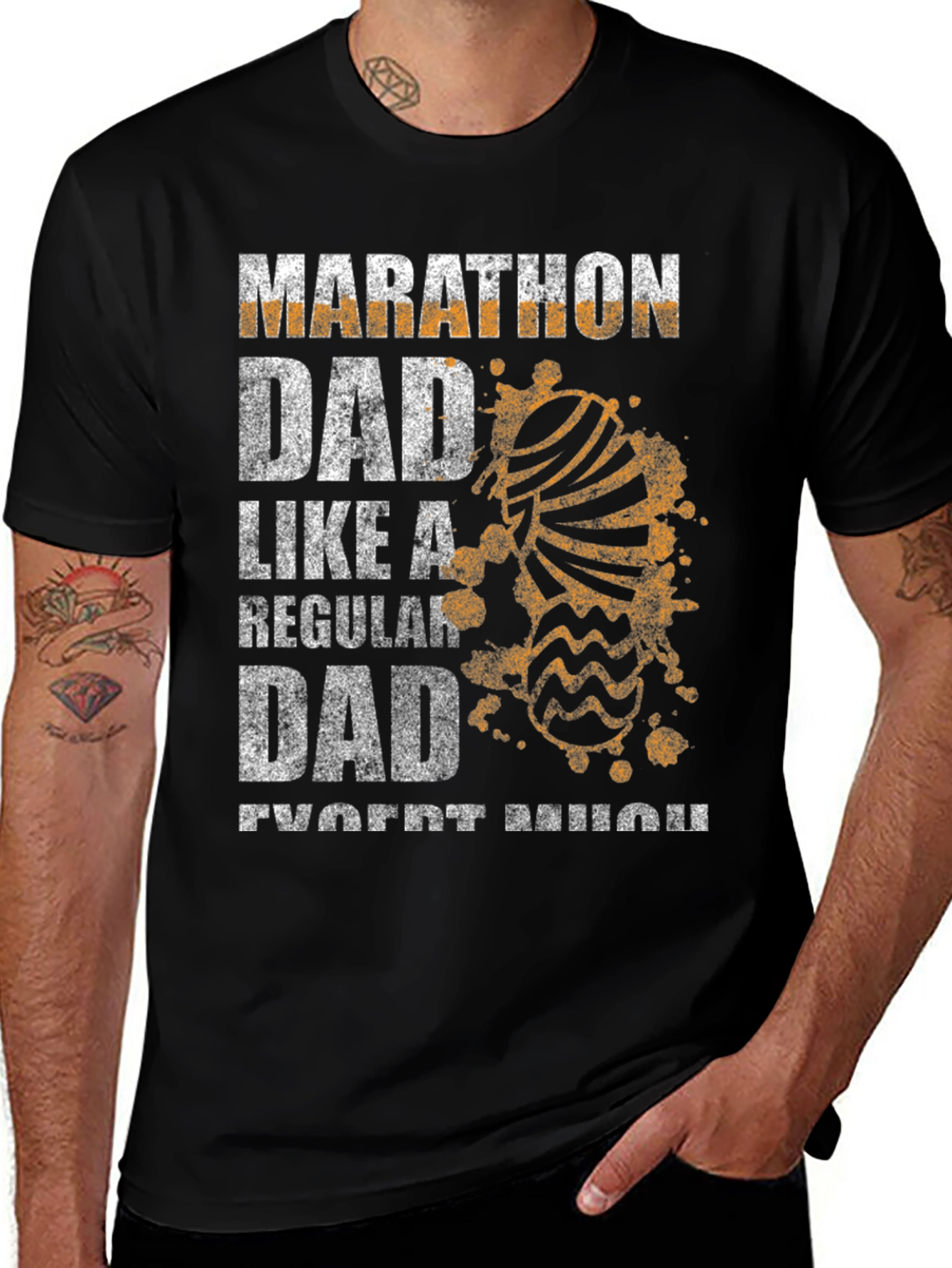 Variant 11 of Marathon Dad T-Shirt - Funny Runner Father Tee