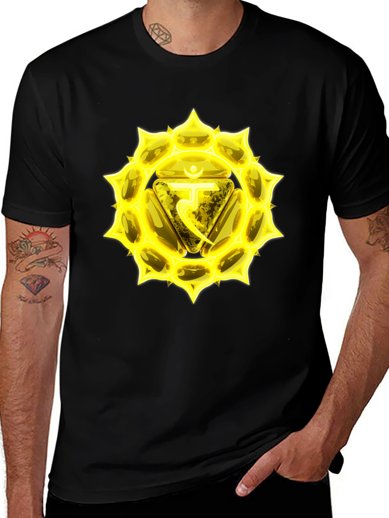 Variant 24 of Solar Plexus Chakra Black T-Shirt