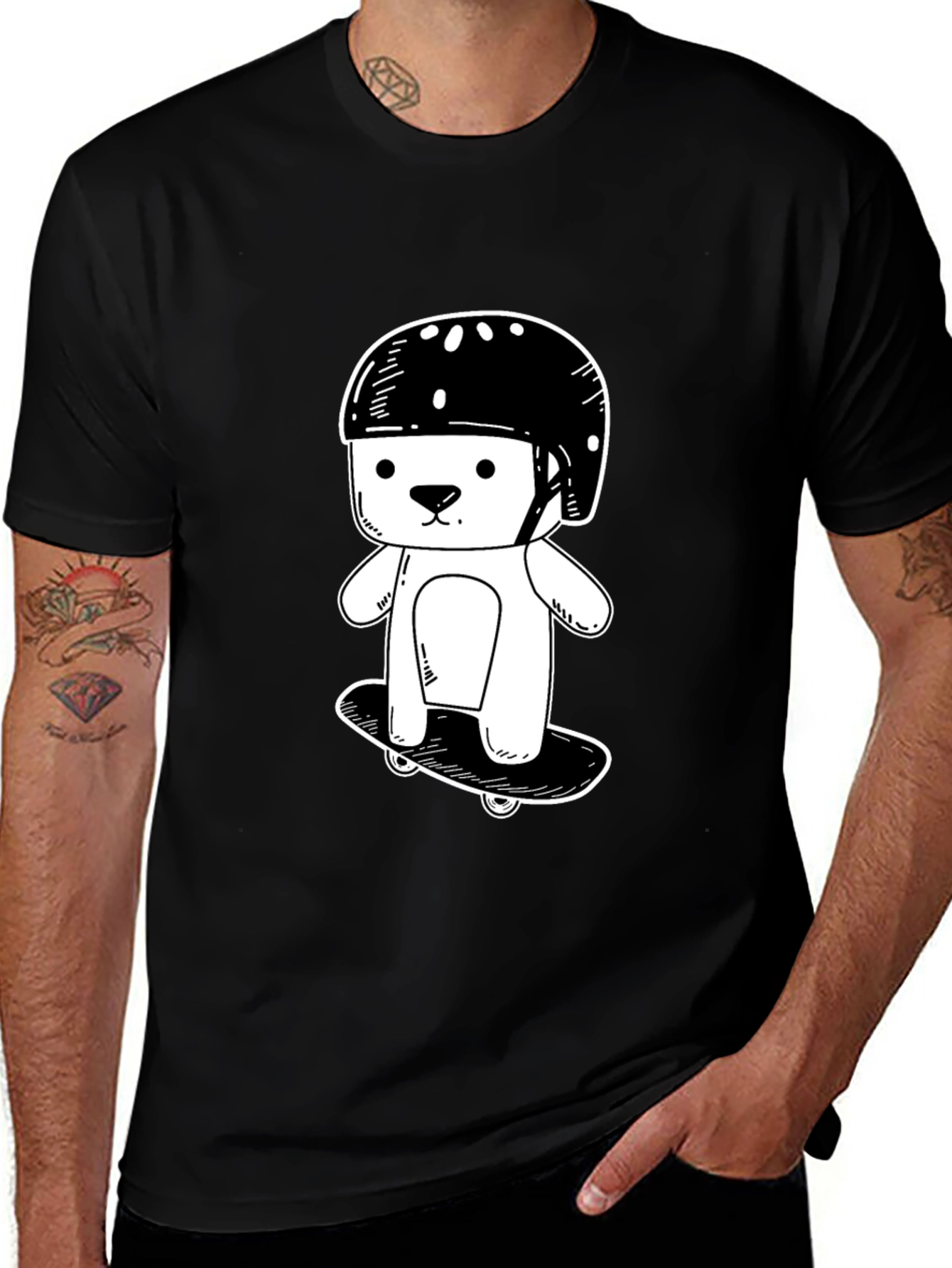 Variant 12 of Skateboarding Bear T-Shirt - Cool Graphic Tee