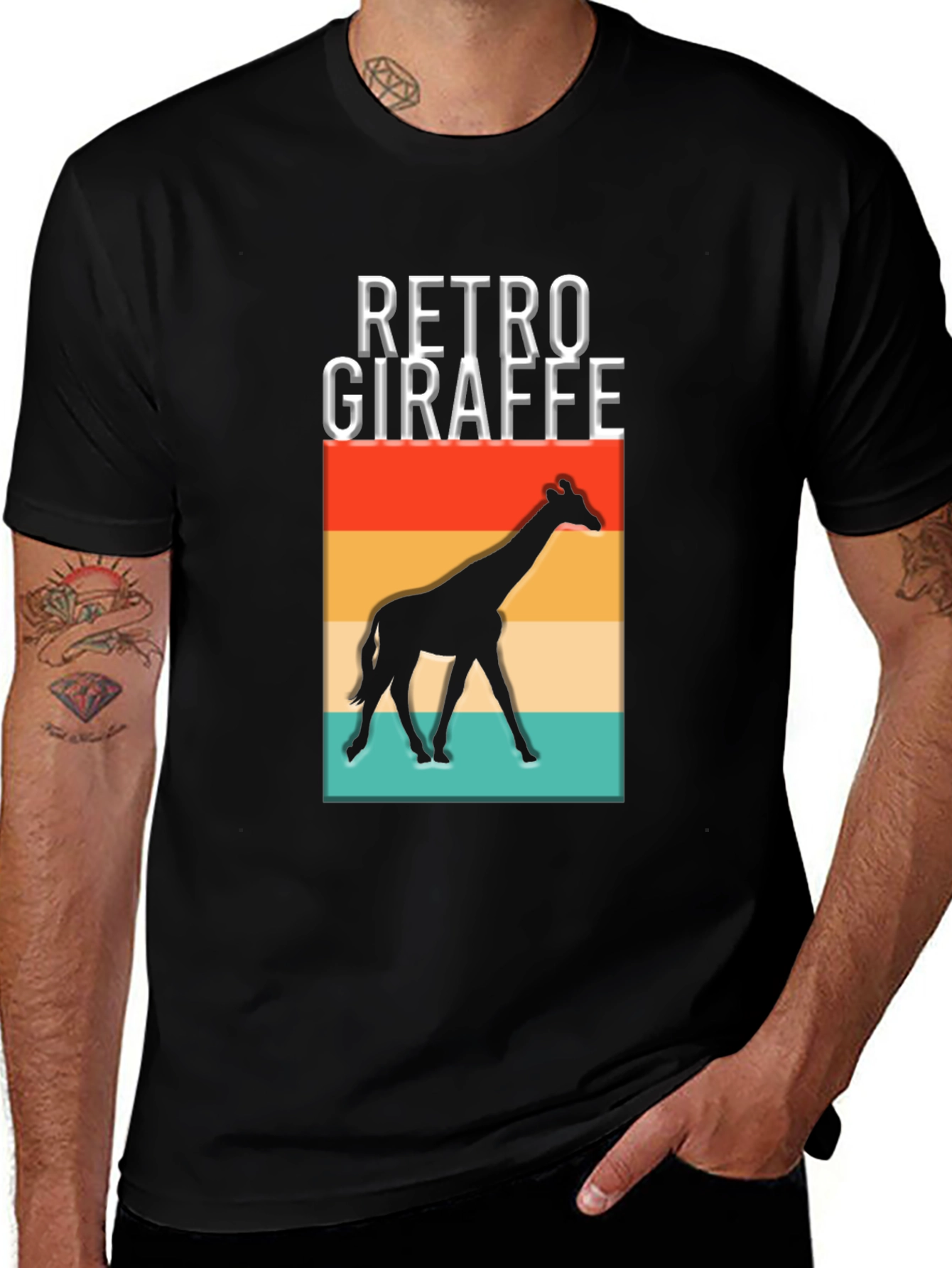Variant 30 of Retro Giraffe Graphic T-Shirt - Vintage Style