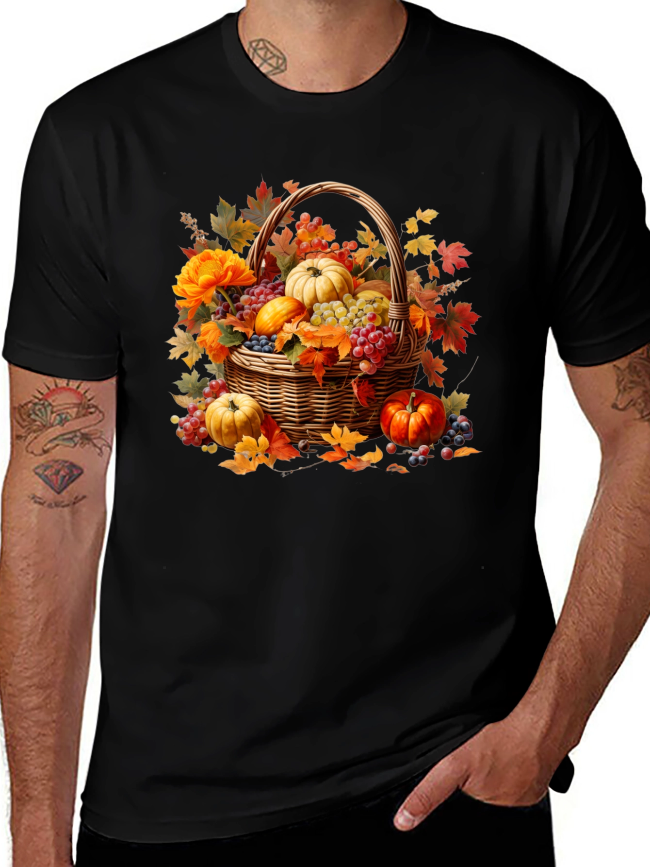 Fall Harvest Basket Graphic Tee