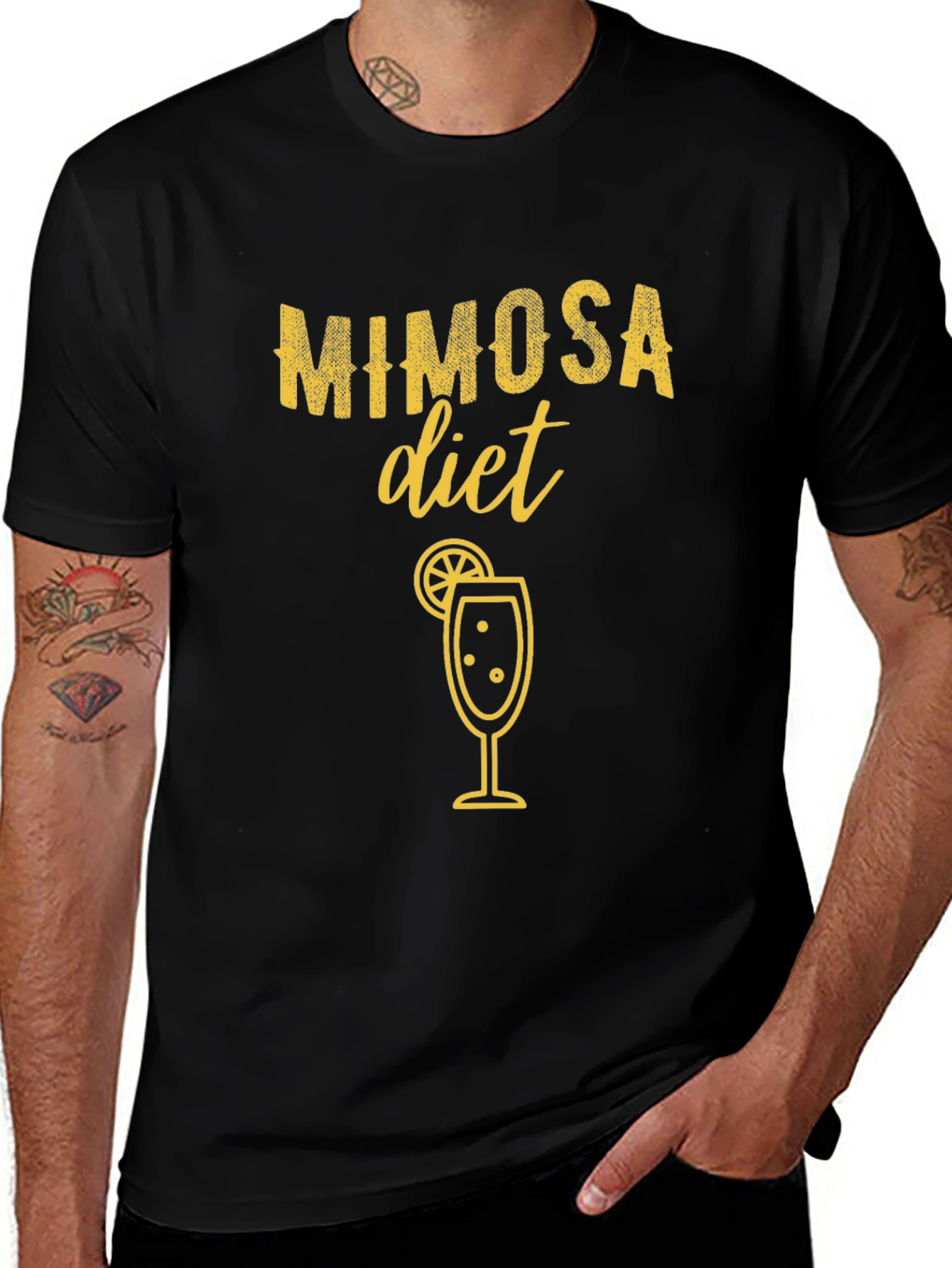 Mimosa Diet Graphic T-Shirt - Black