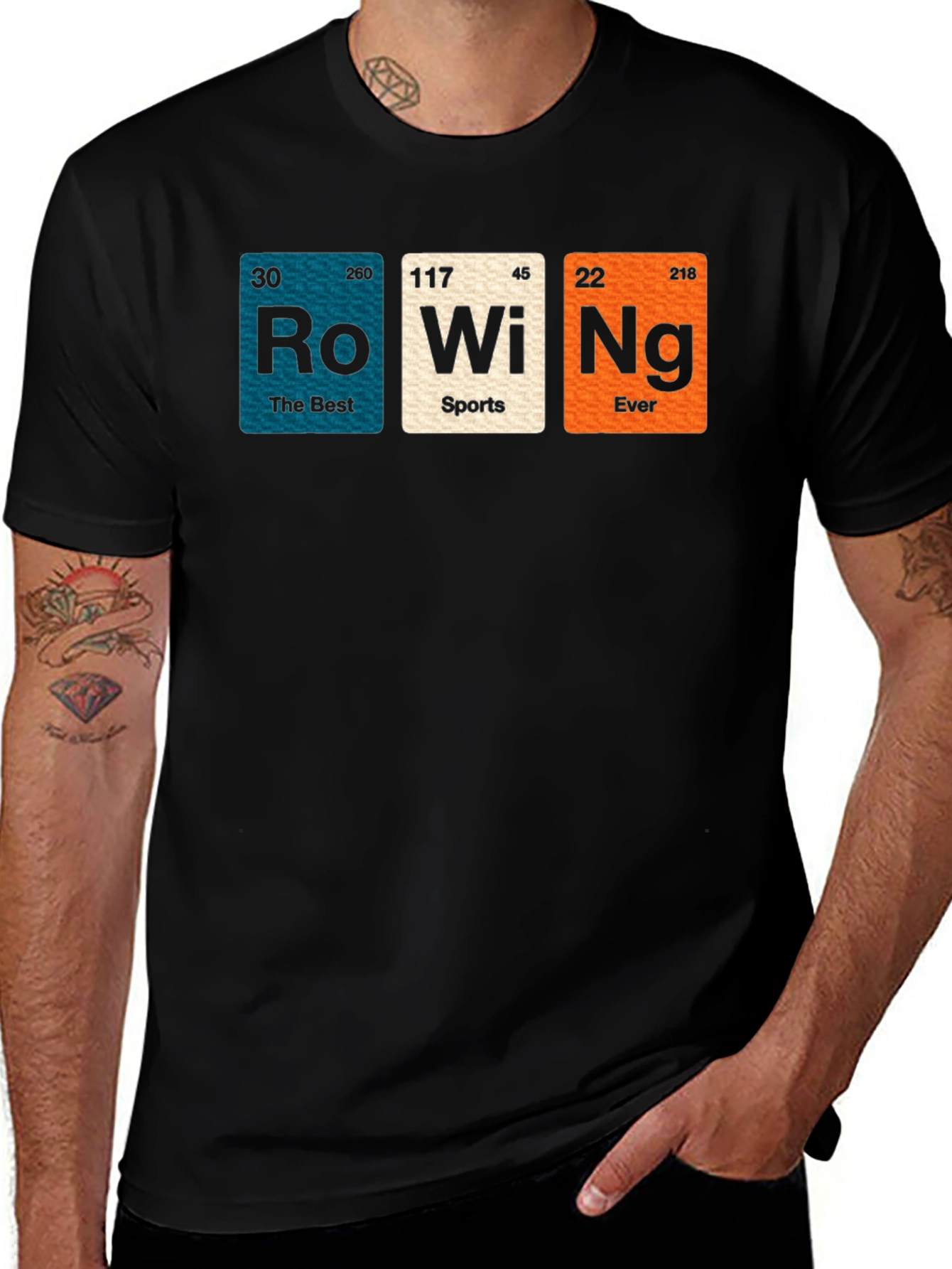Variant 24 of Rowing Periodic Table Graphic Tee - Sports Fan Shirt