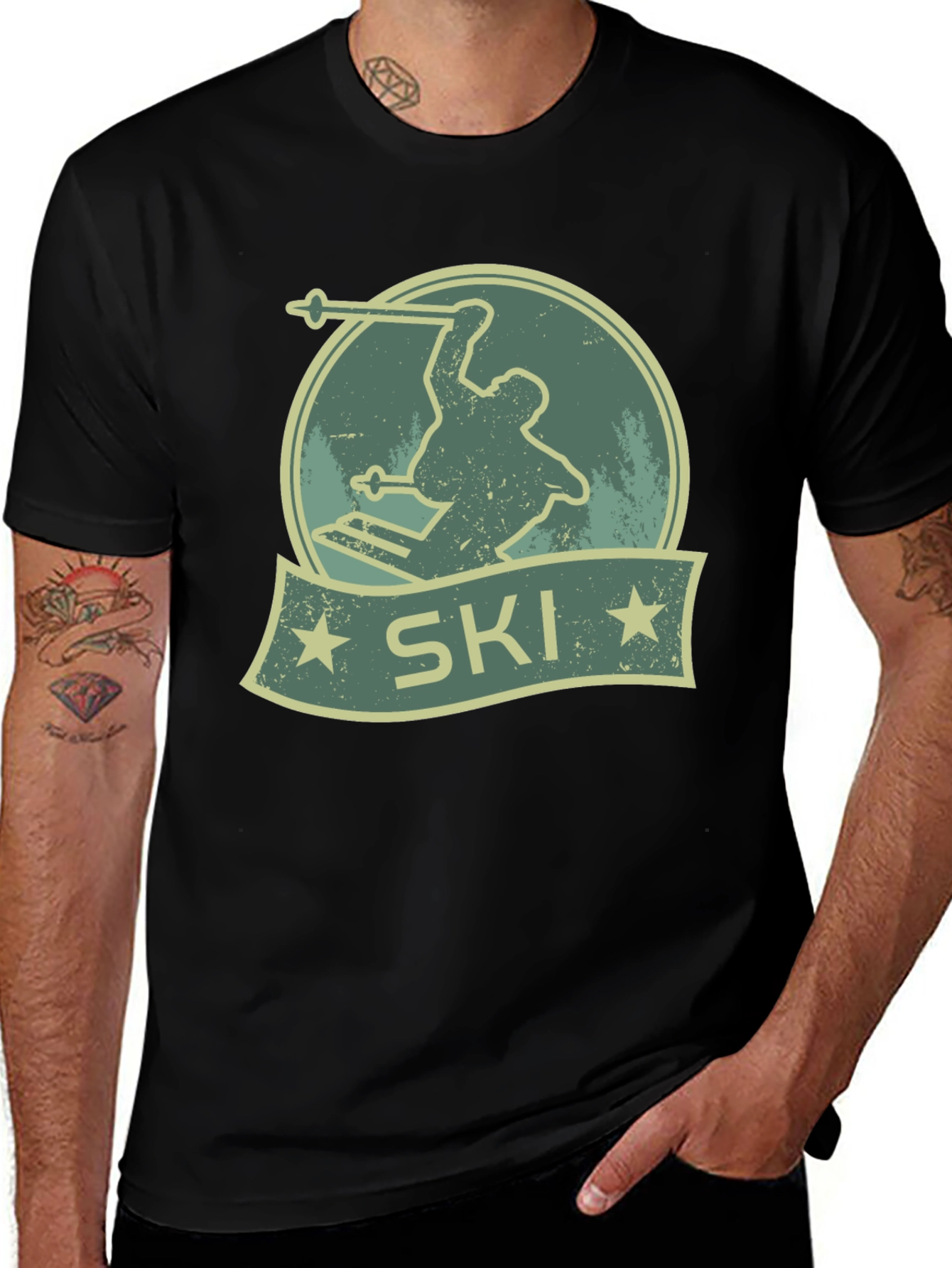 Variant 16 of Retro Skiing T-Shirt - Vintage Style Tee