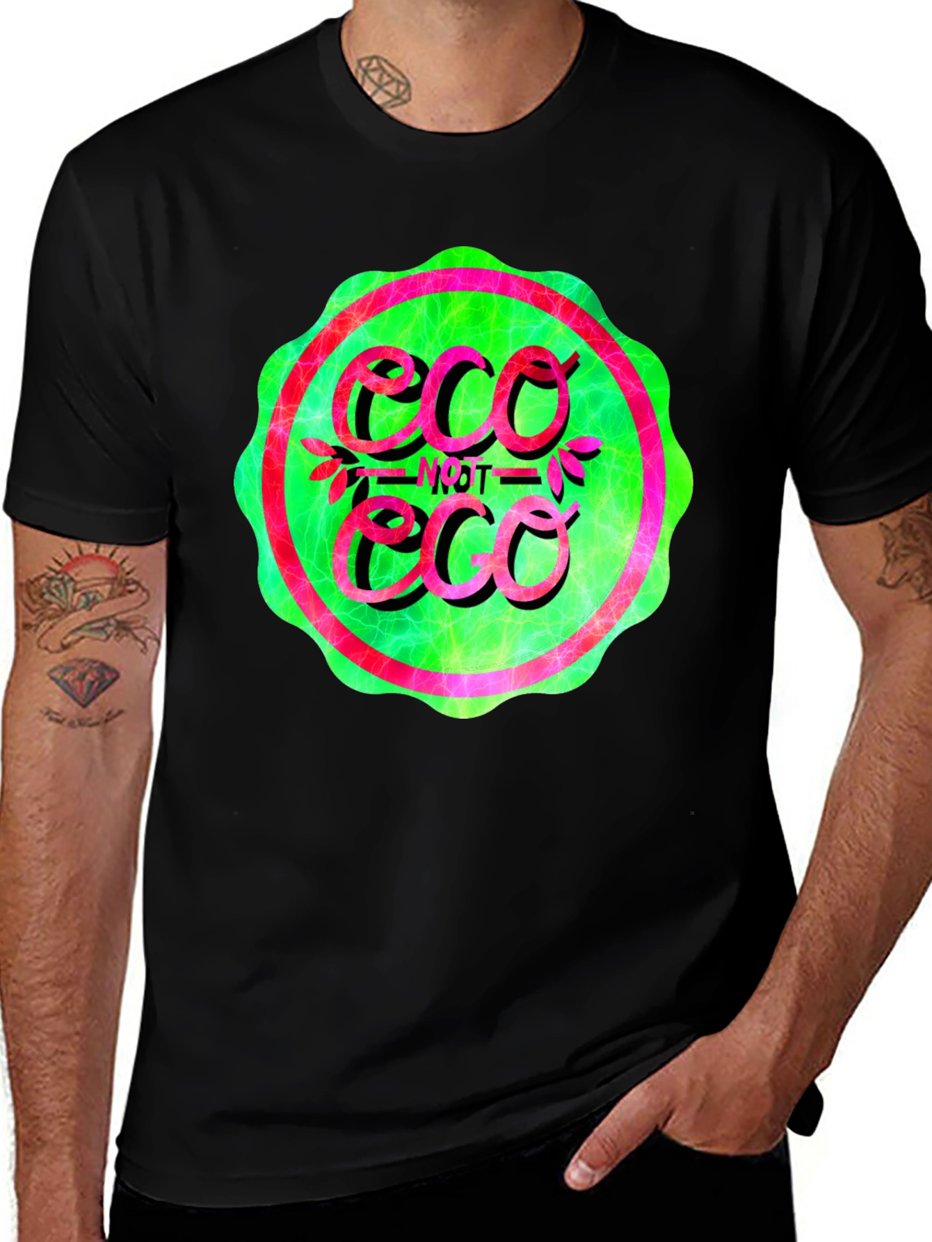Variant 21 of Eco Not Eco Graphic Tee - Trendy Statement Shirt