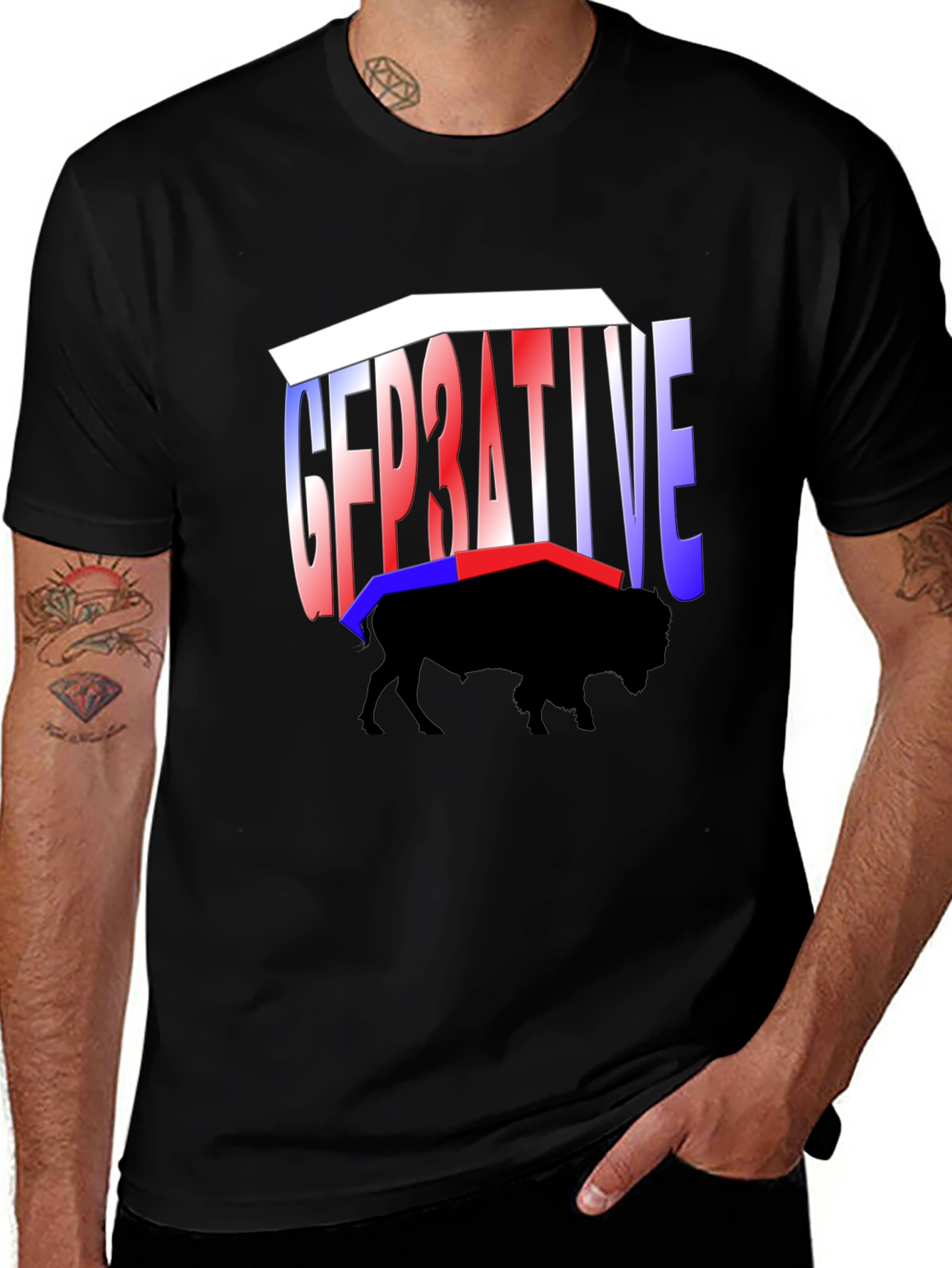 Variant 15 of Generative Buffalo Graphic Tee