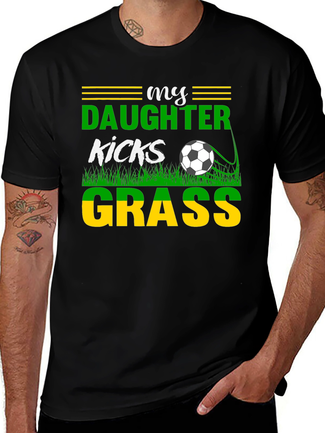 Variant 15 of My Daughter Kicks Grass Soccer Graphic T-Shirt