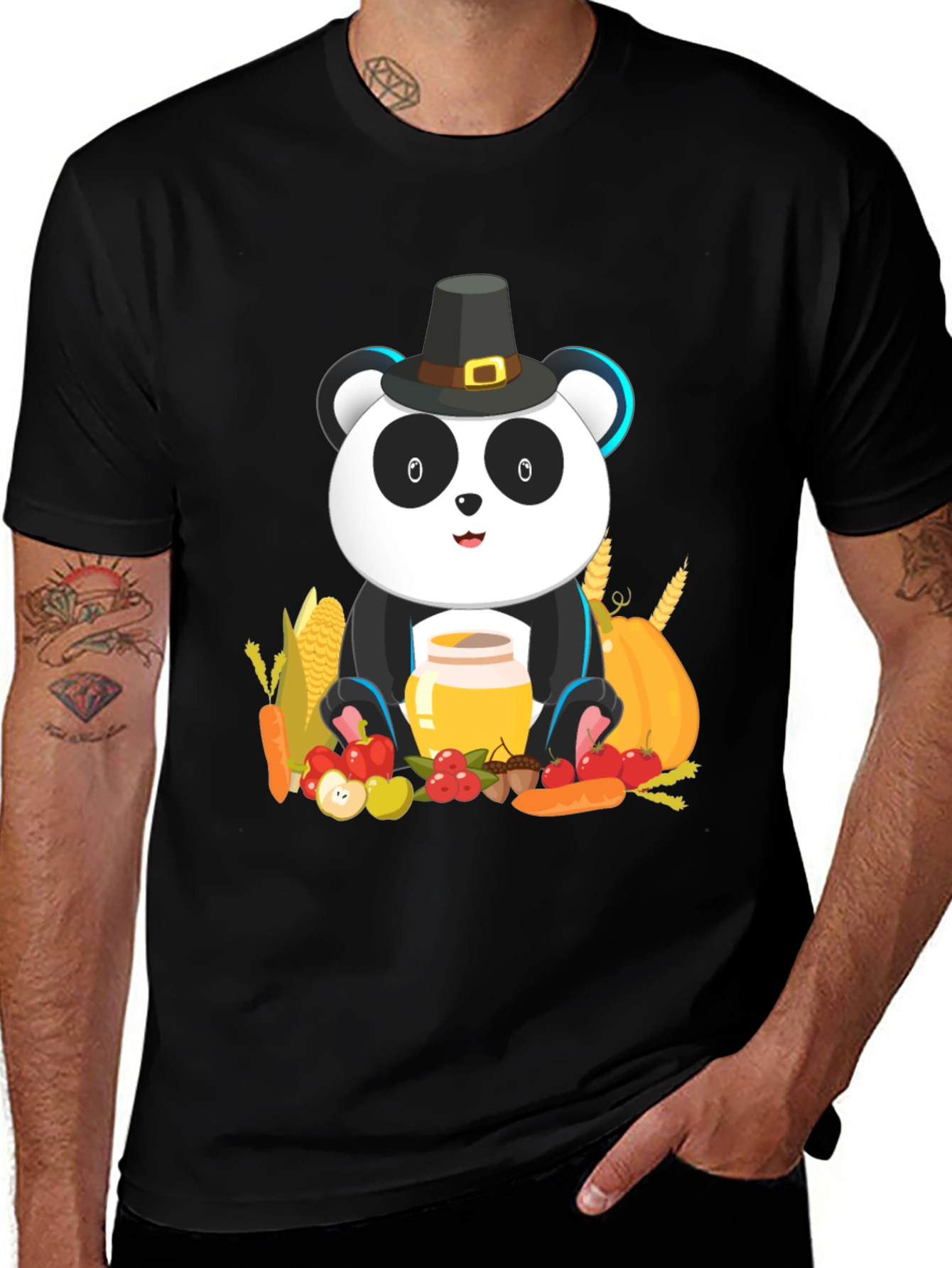 Variant 21 of Thanksgiving Panda T-Shirt