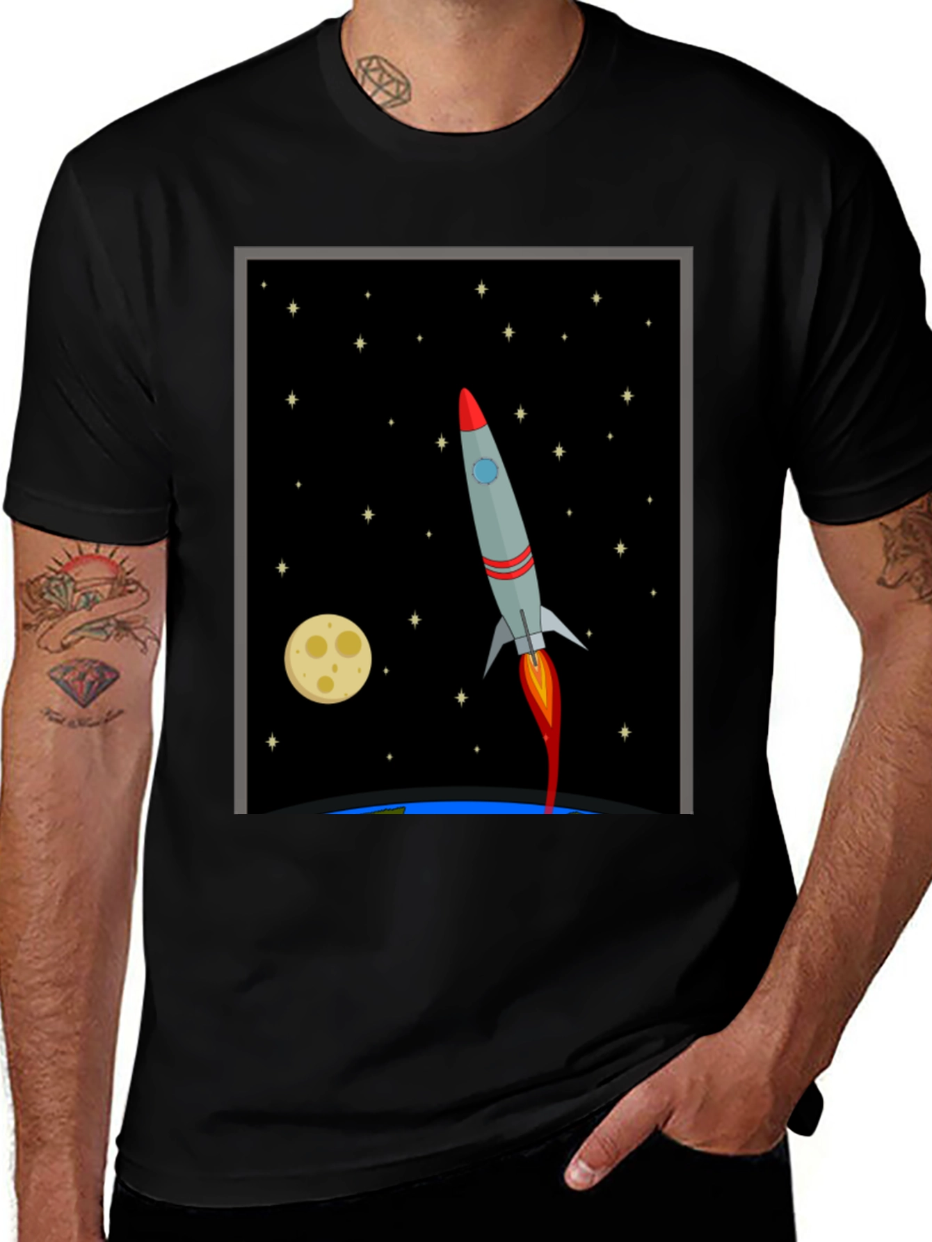Variant 10 of Rocket Launch Graphic T-Shirt