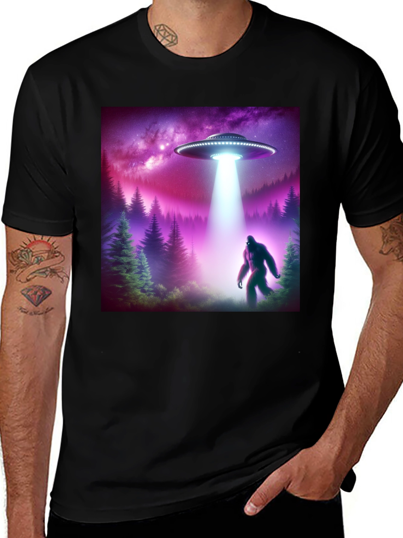 UFO & Bigfoot Encounter T-Shirt