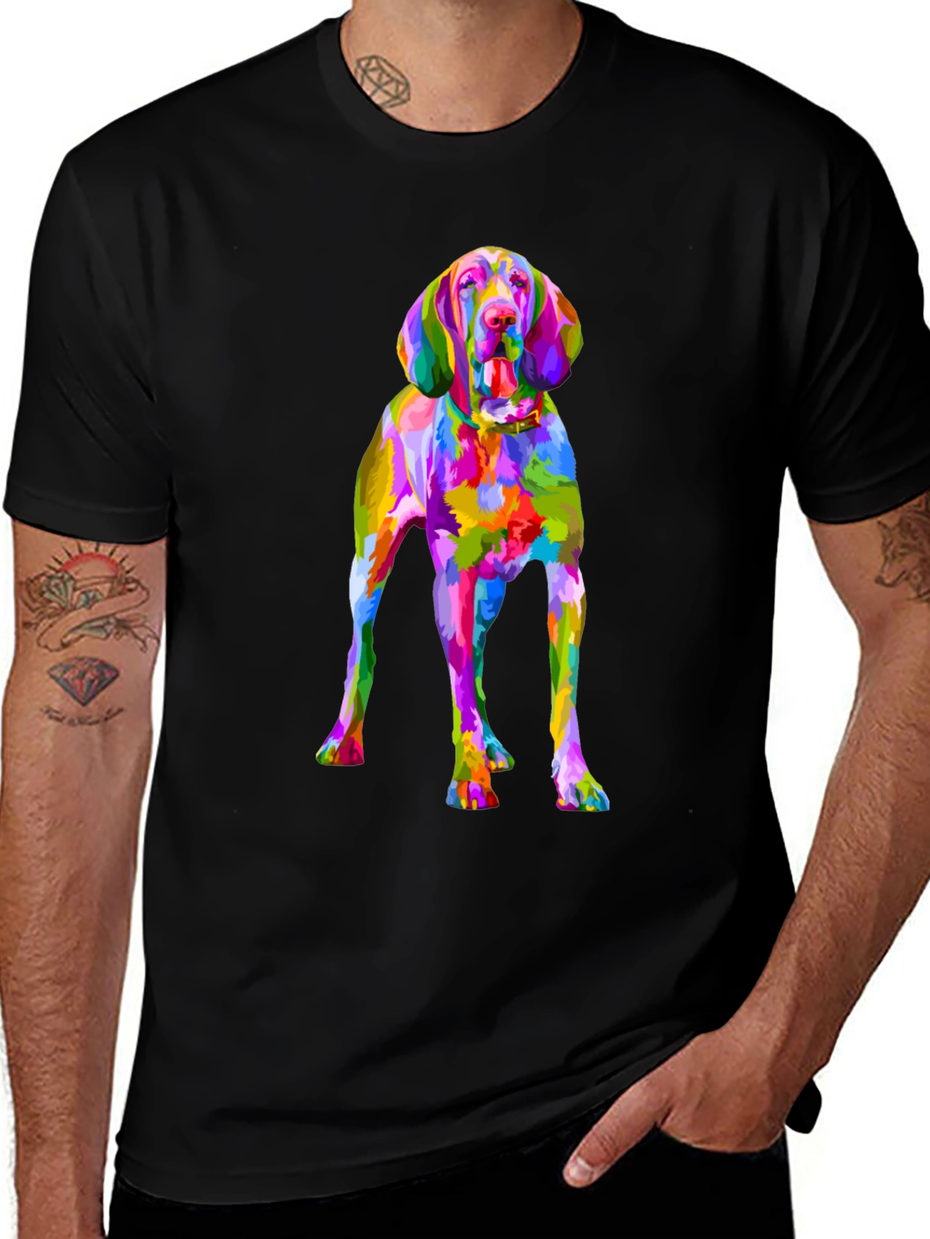 Variant 16 of Colorful Dog Graphic T-Shirt