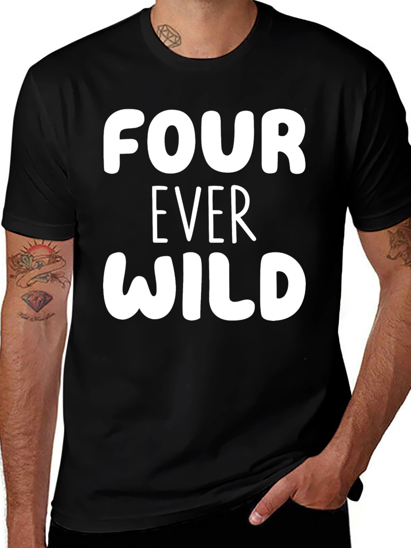 Variant 13 of Four Ever Wild Black T-Shirt