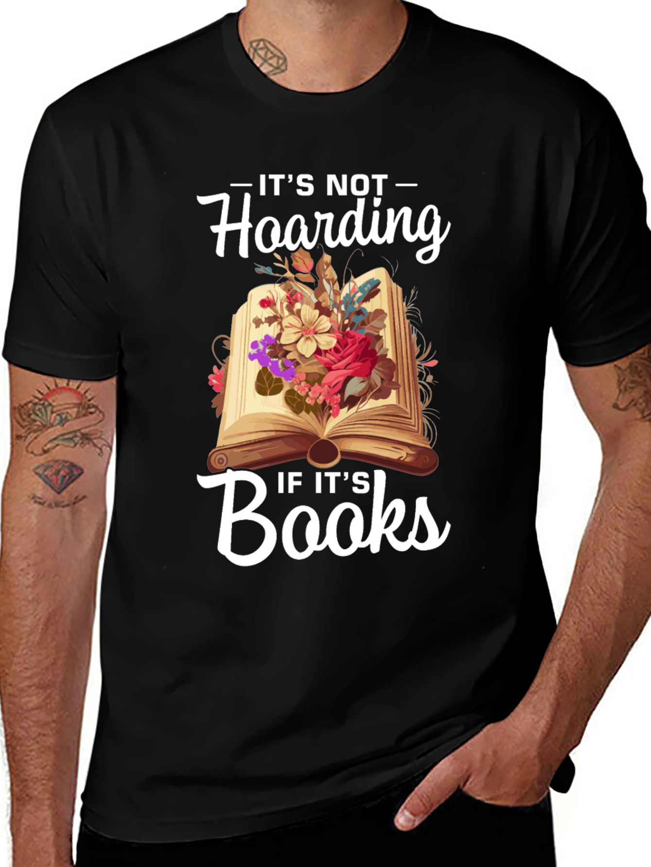 Book Lover T-Shirt - It's Not Hoarding If It's Books