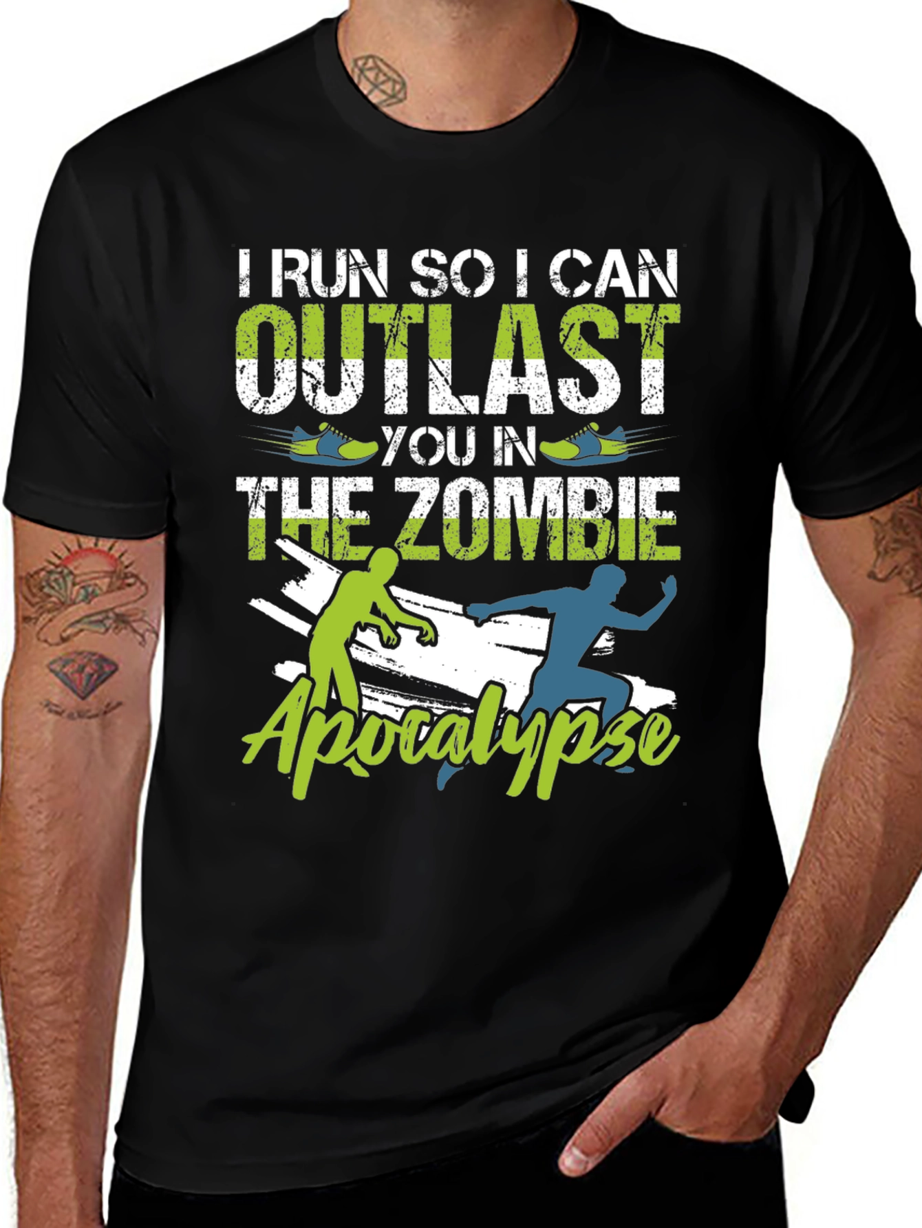 Zombie Apocalypse Running T-Shirt