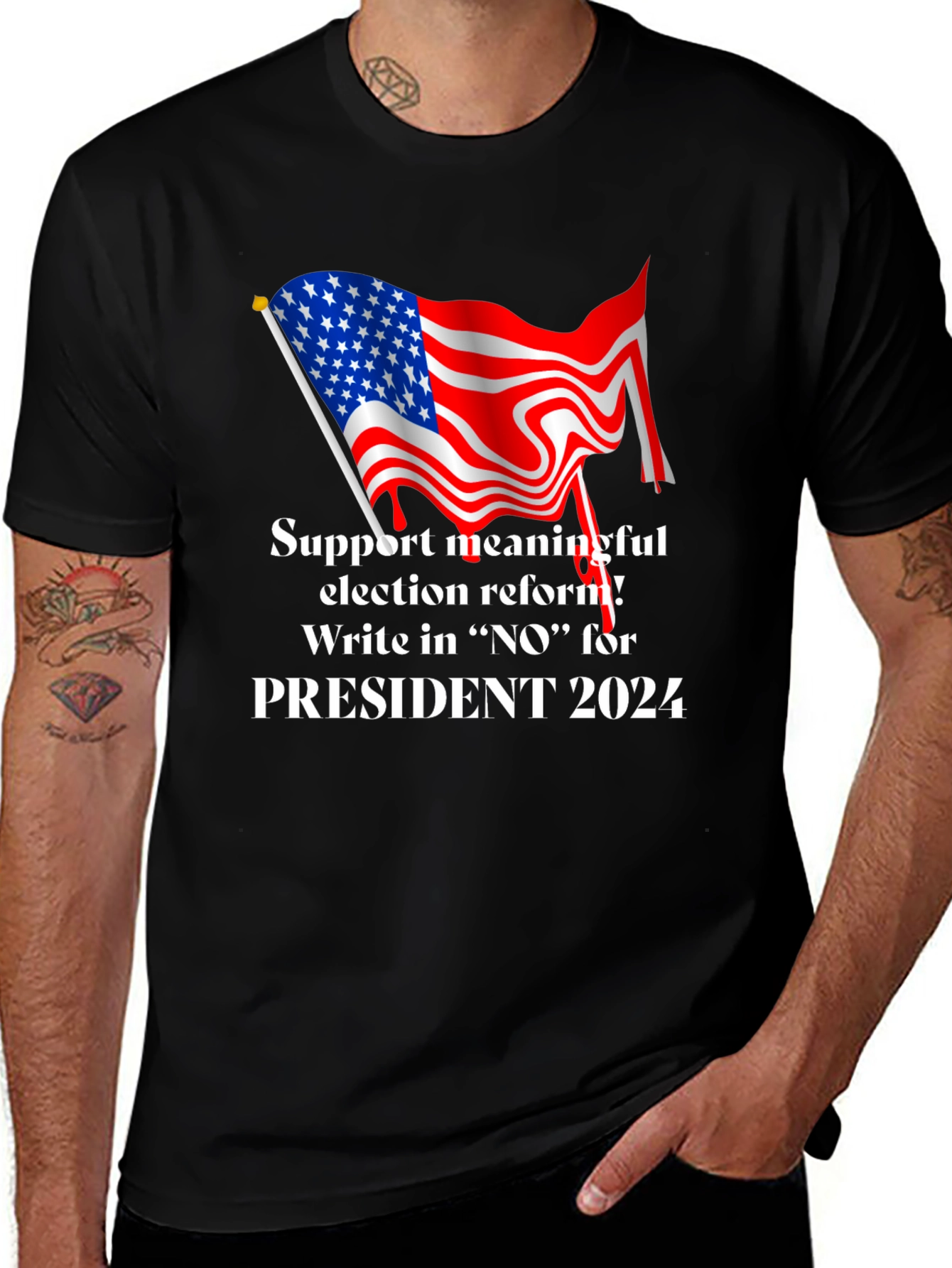 Variant 8 of Election Reform T-Shirt - Write in NO 2024