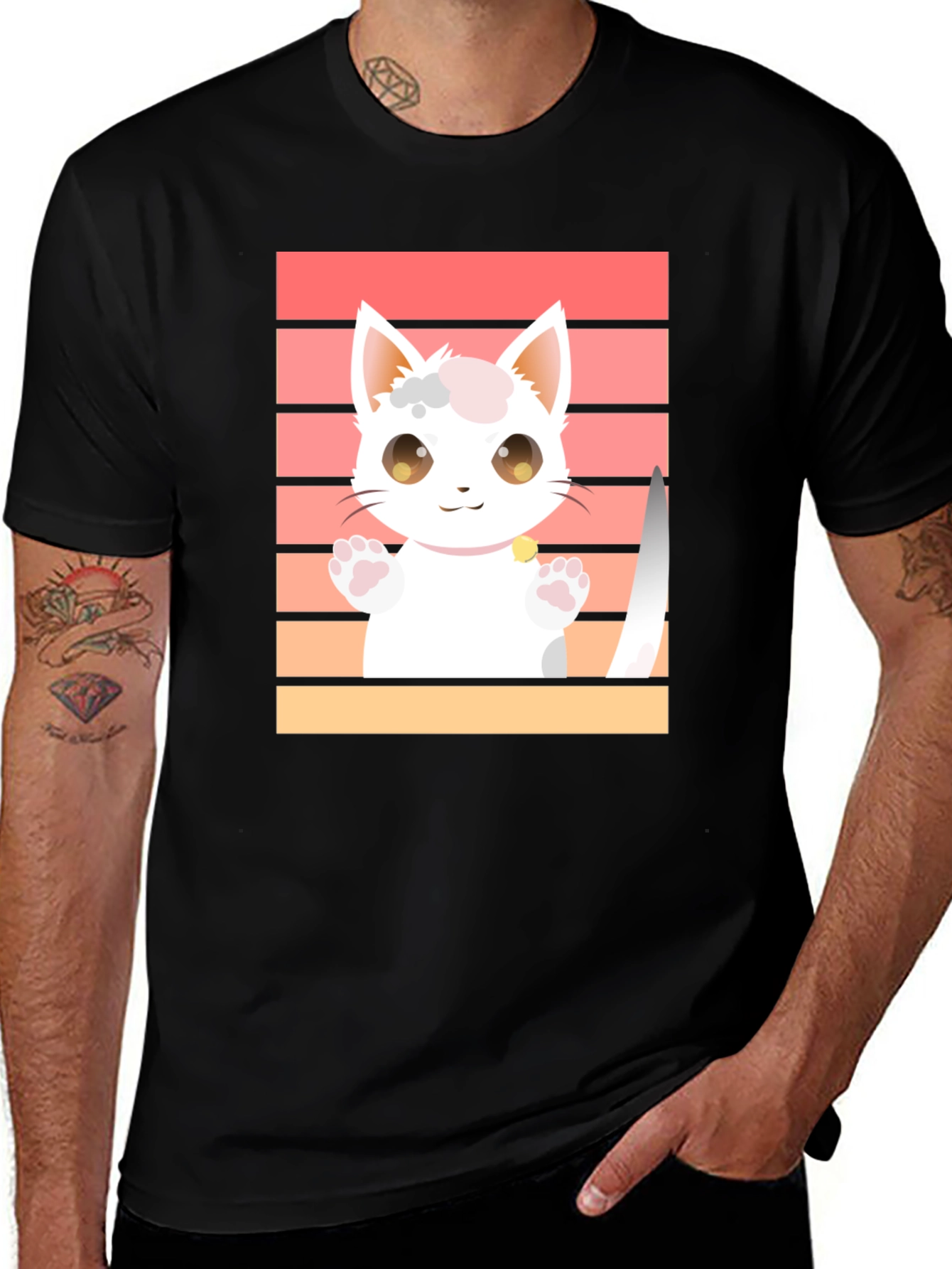 Variant 28 of Cute Cat T-Shirt - Kawaii Kitten Graphic Tee