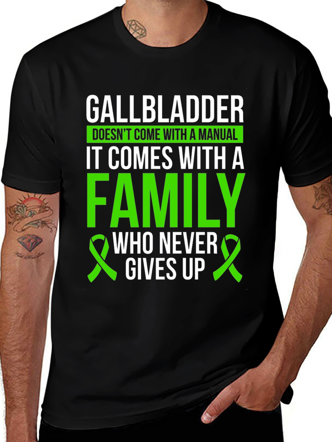 Variant 10 of Gallbladder Cancer Awareness T-Shirt - Family Support