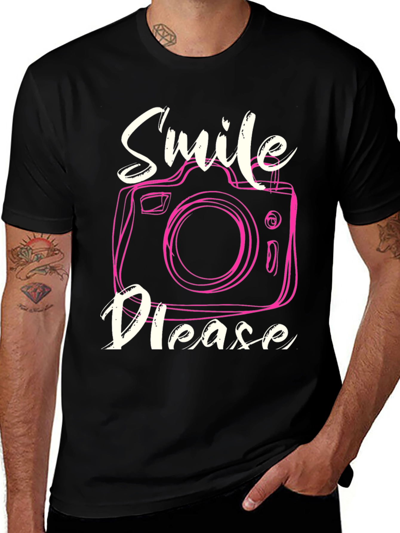 Smile Please Camera T-Shirt - Photography Tee