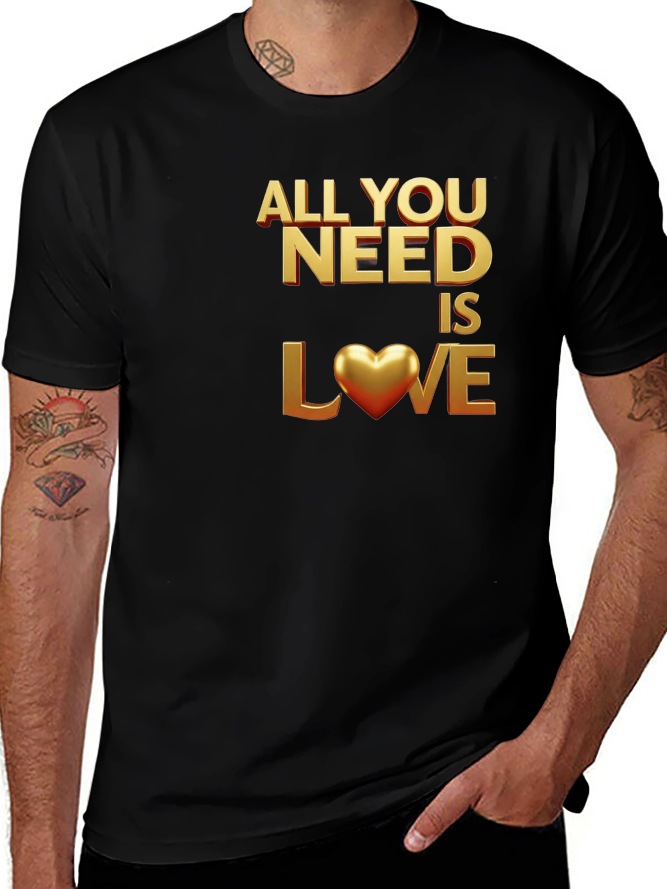 Variant 30 of All You Need is Love - Black Graphic Tee