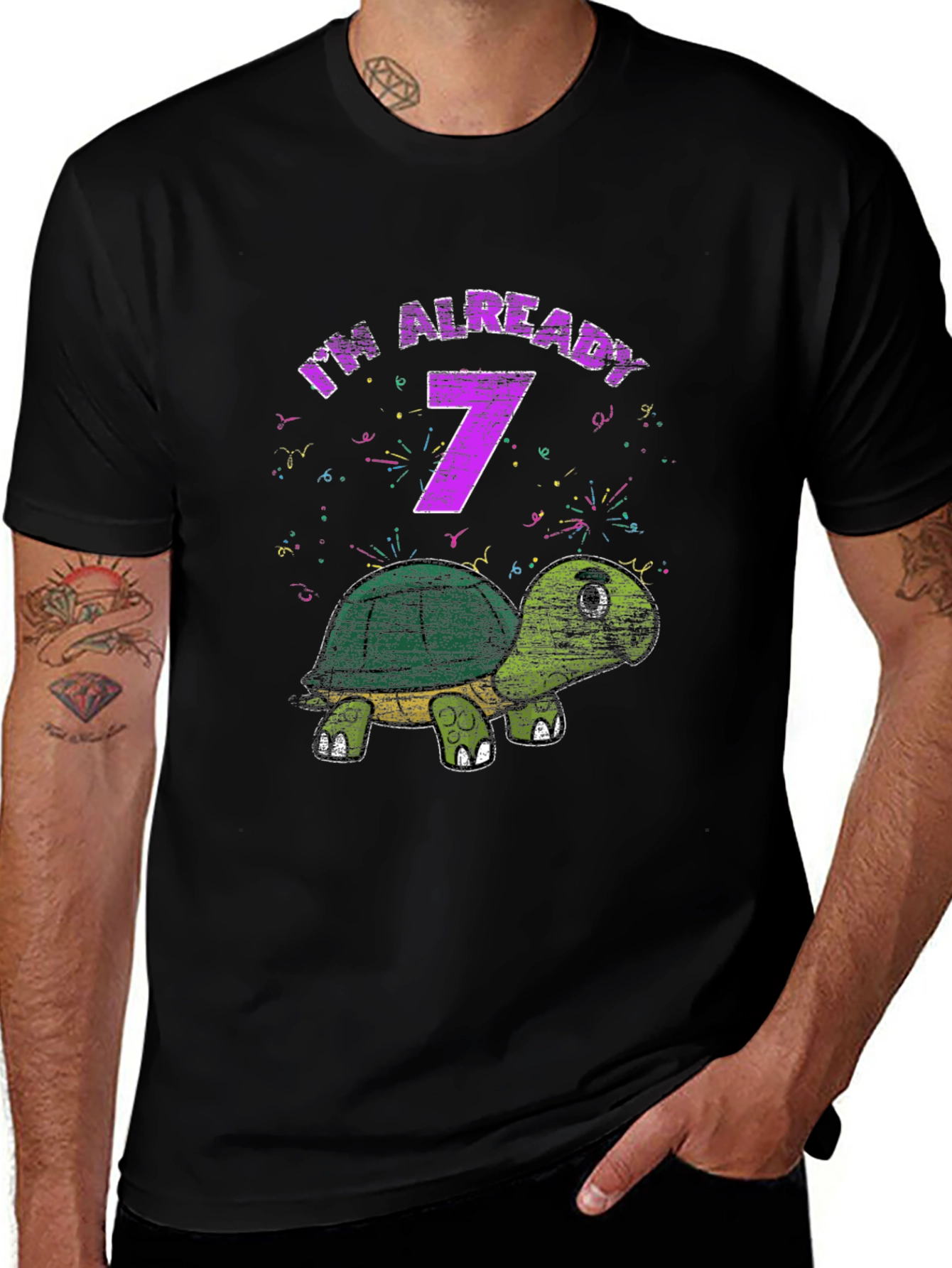 Variant 14 of I'm Already 7 Turtle Birthday T-Shirt