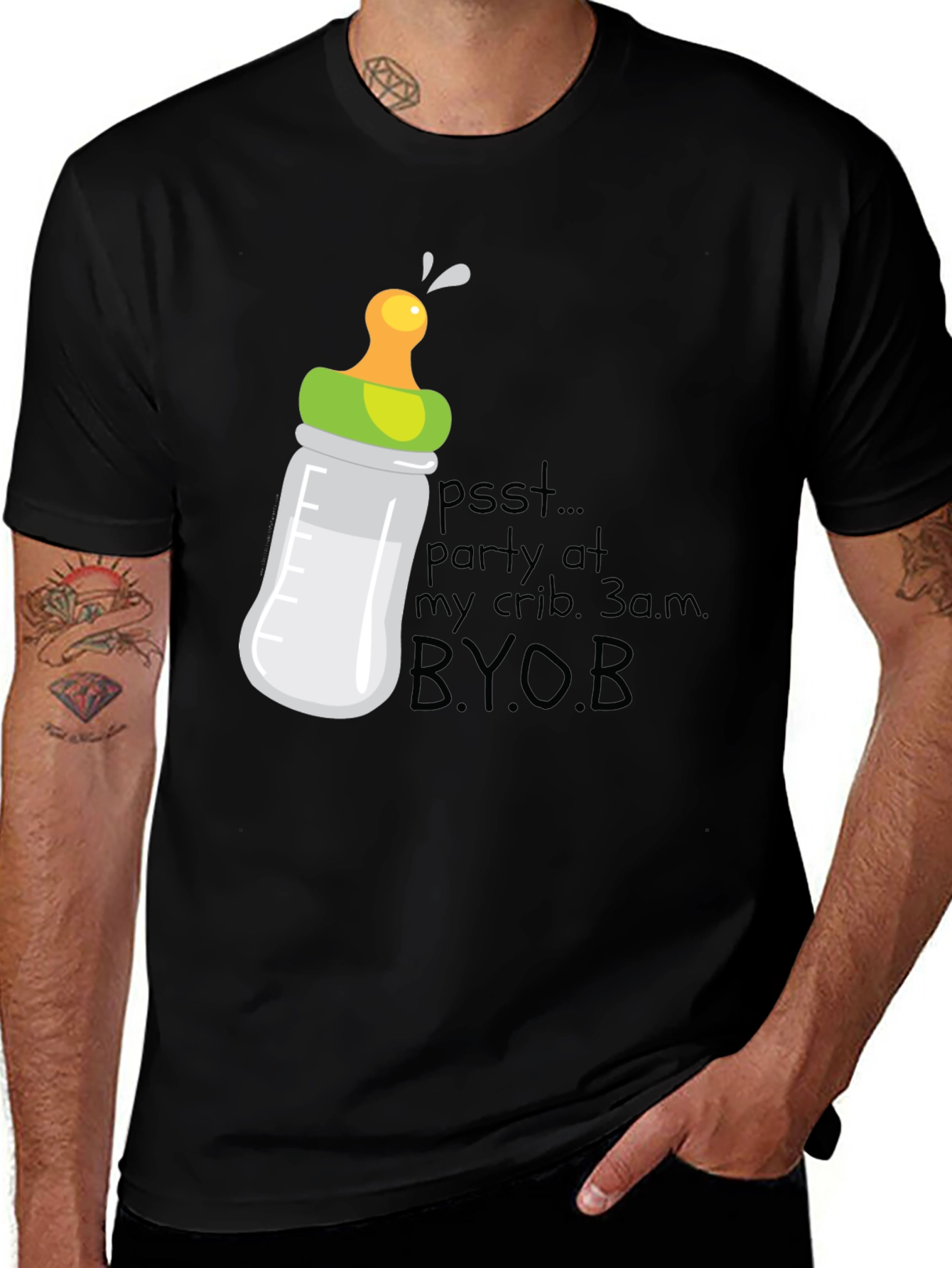 Variant 27 of Baby Bottle BYOB Party T-Shirt