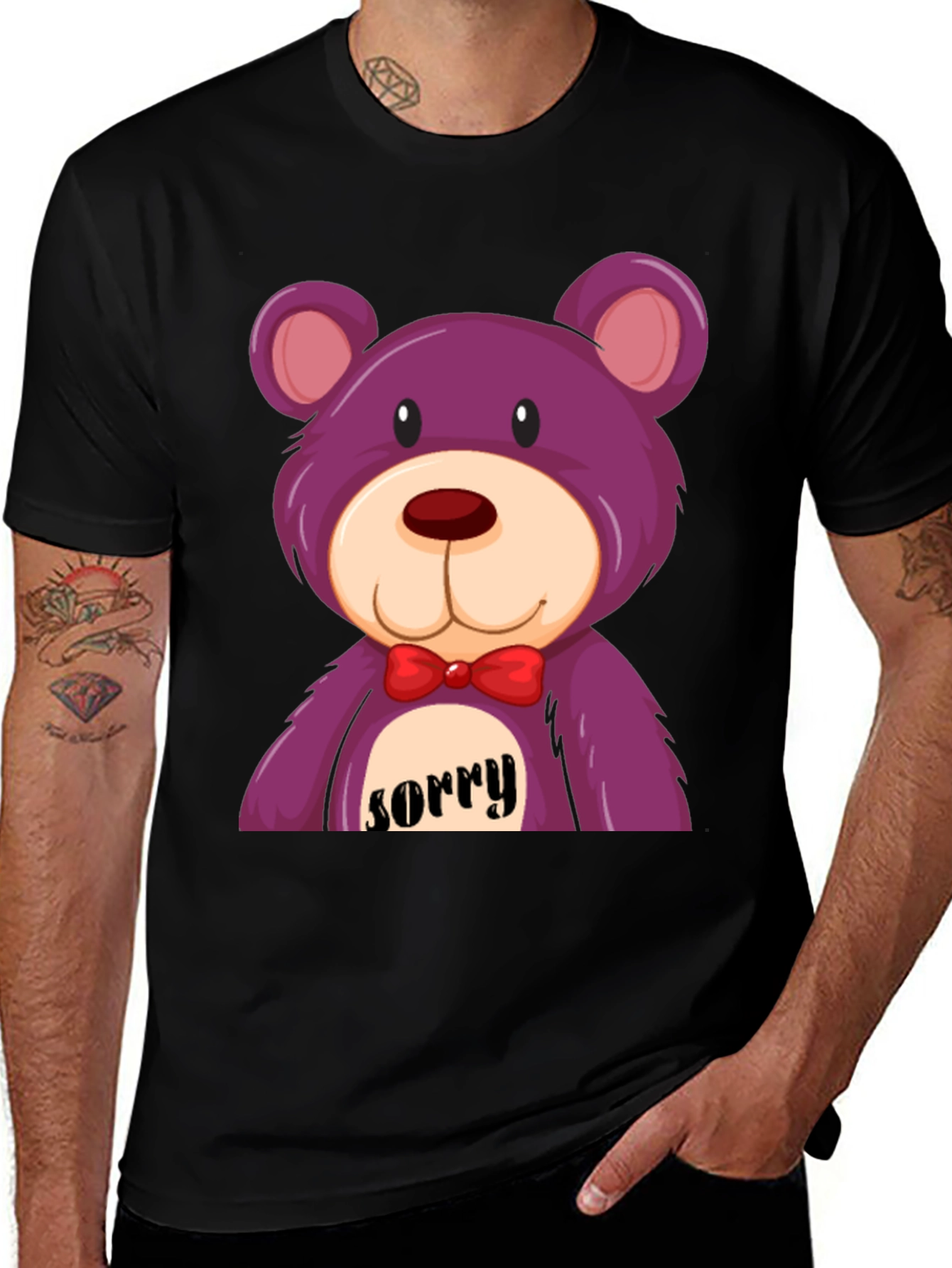Black Sorry Bear T-Shirt main image