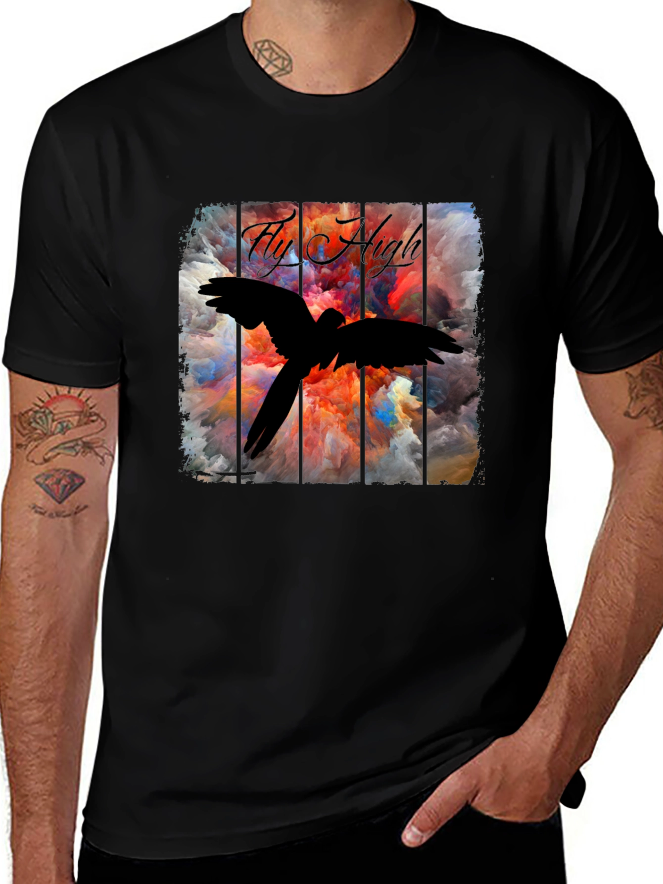 Variant 30 of Fly High Bird Graphic T-Shirt