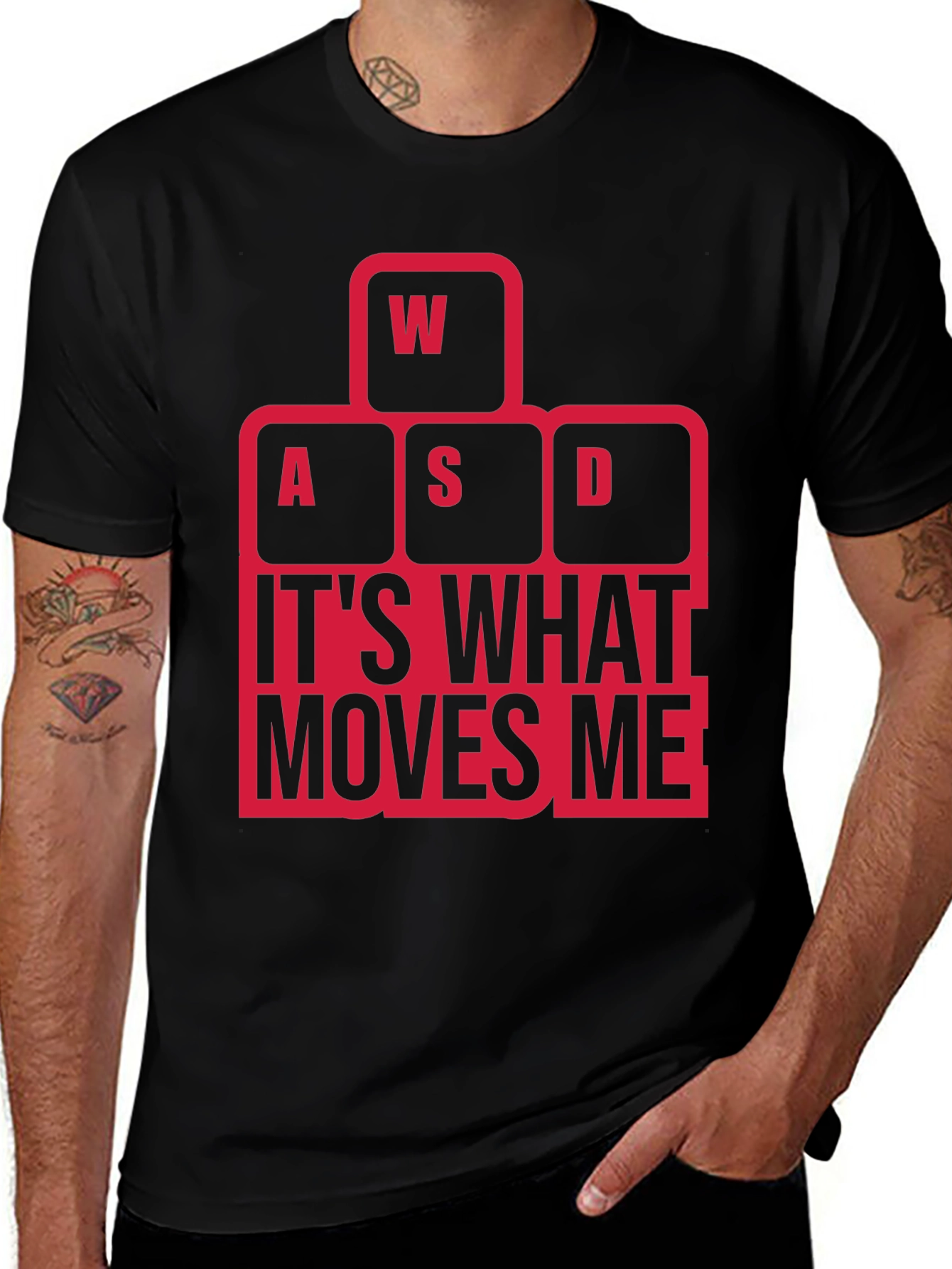 Gamer WASD T-Shirt - It's What Moves Me!