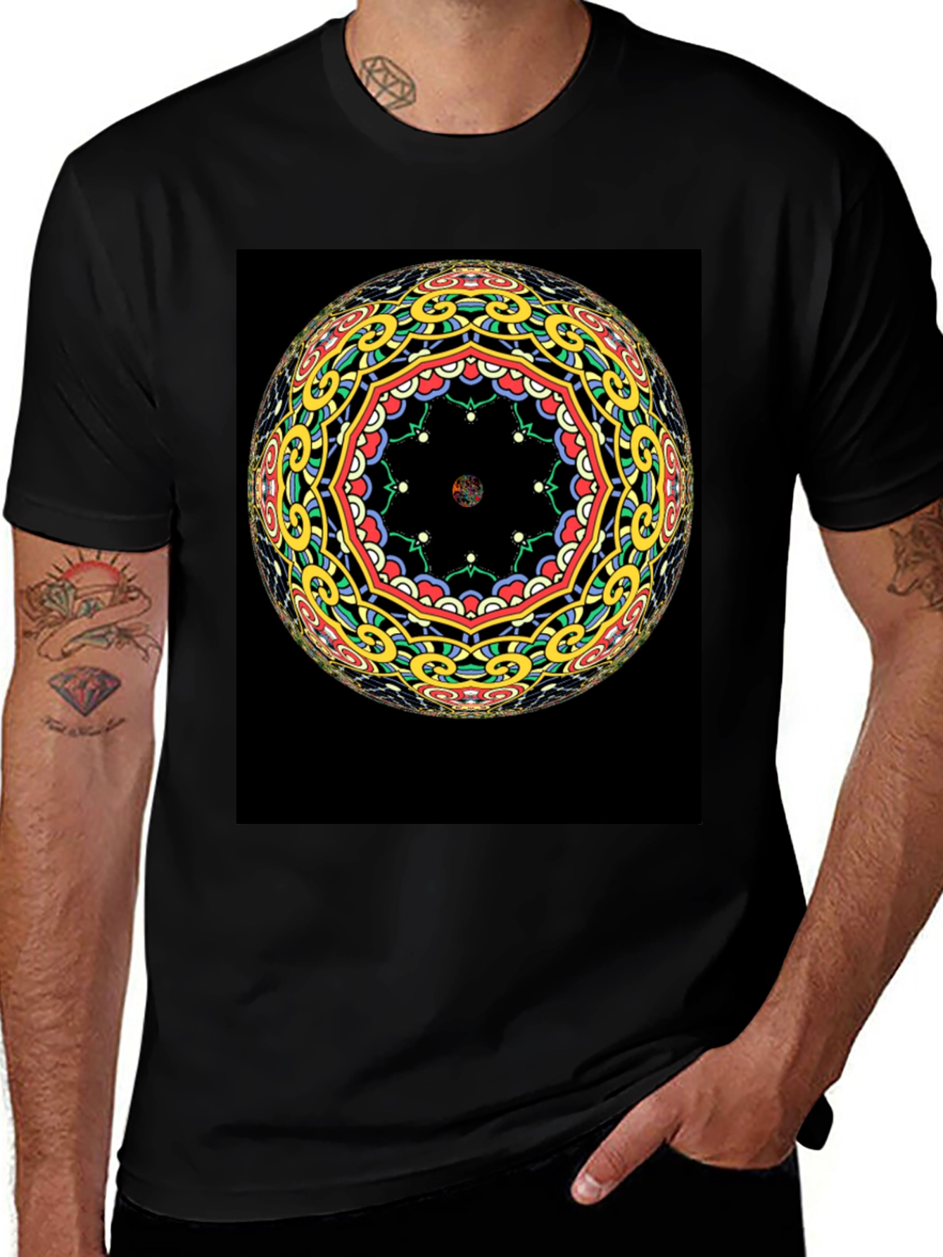 Variant 5 of Geometric Mandala T-Shirt