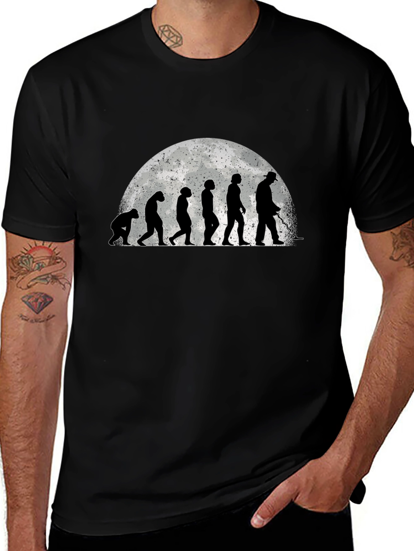 Variant 3 of Evolution of Man Metal Detecting T-Shirt