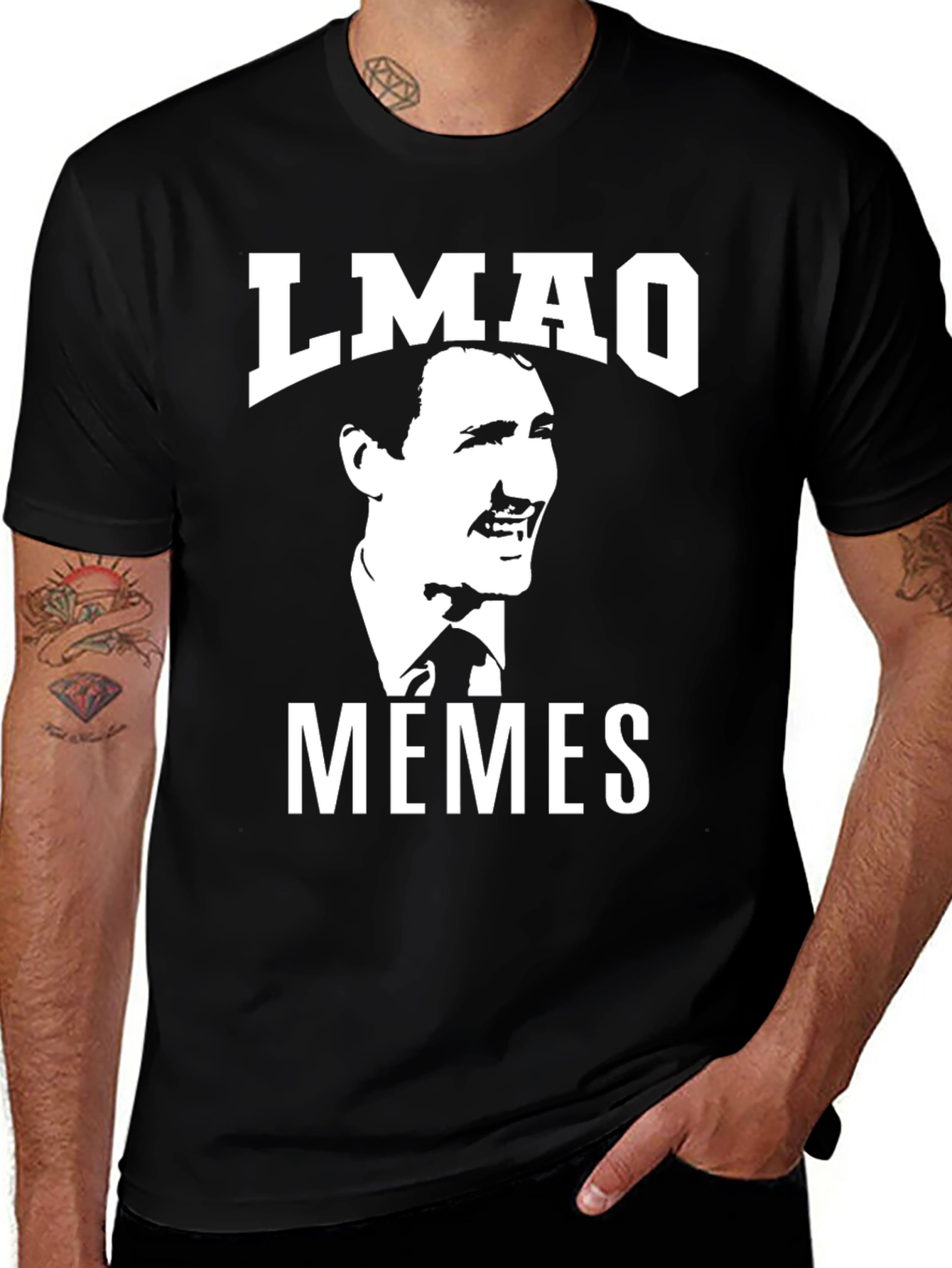 Variant 30 of LMAO Memes T-Shirt: Trudeau Graphic Tee - Black