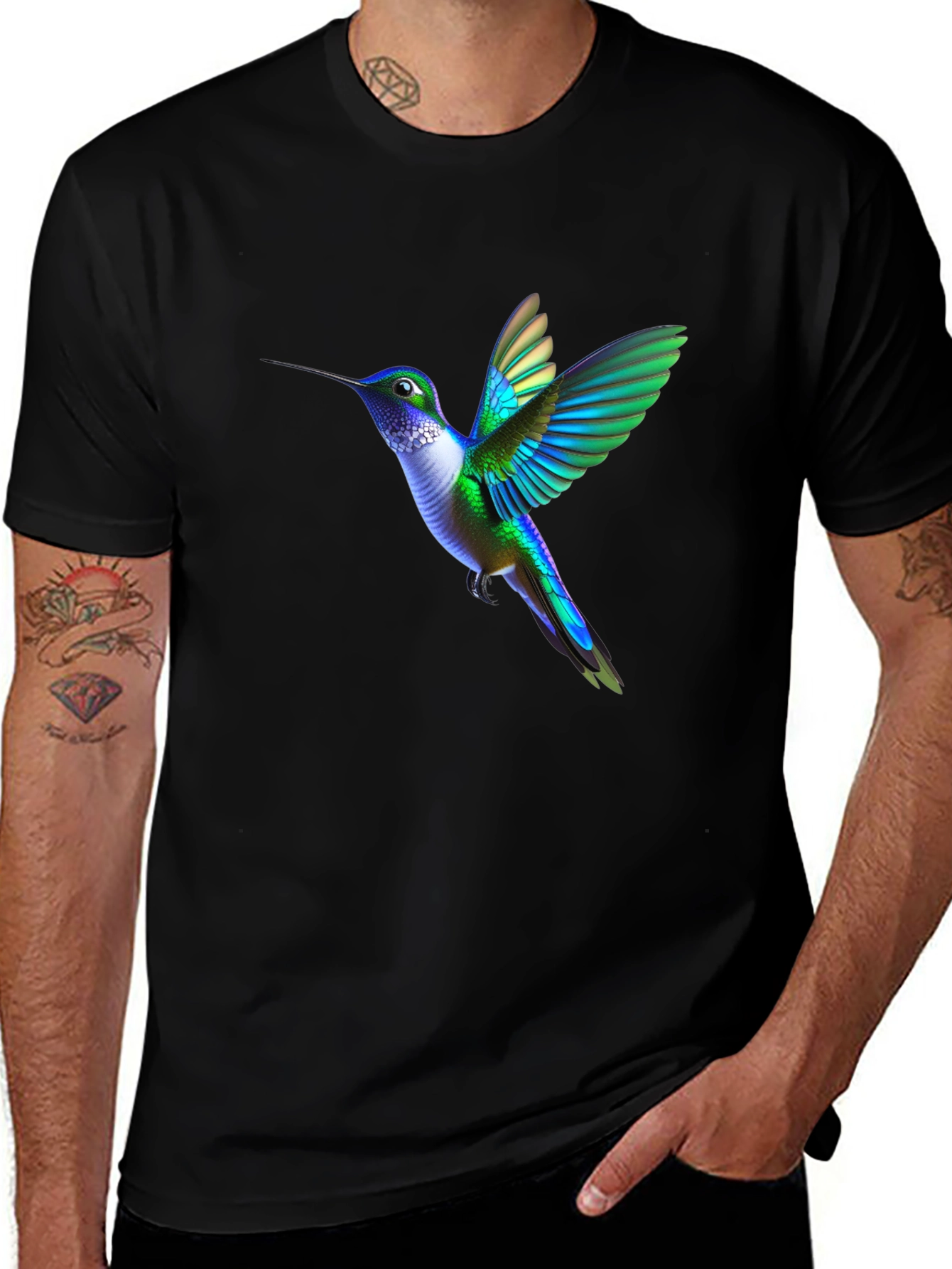 Variant 26 of Hummingbird Graphic T-Shirt - Stylish Bird Design