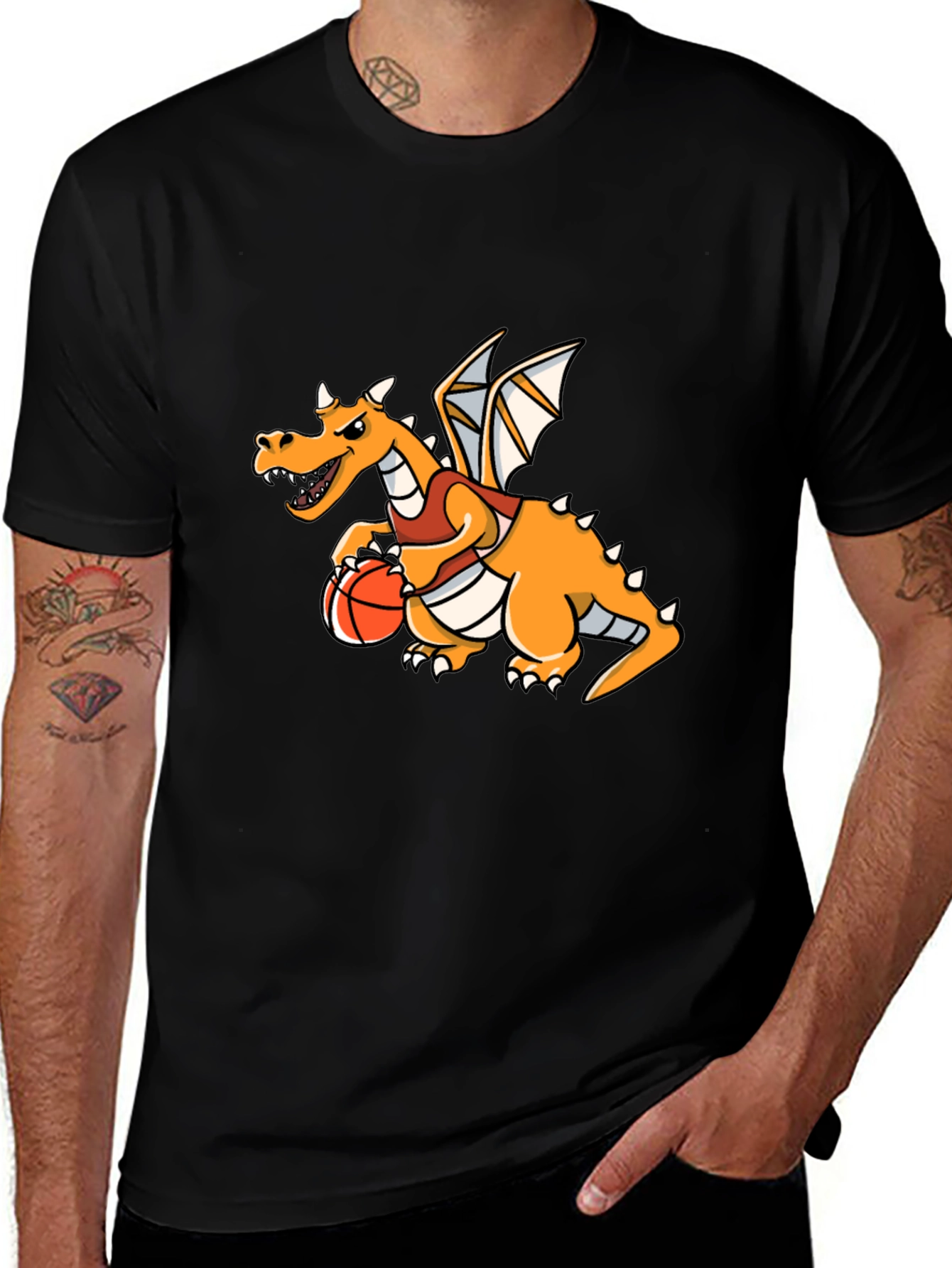 Variant 5 of Dragon Basketball Graphic Tee