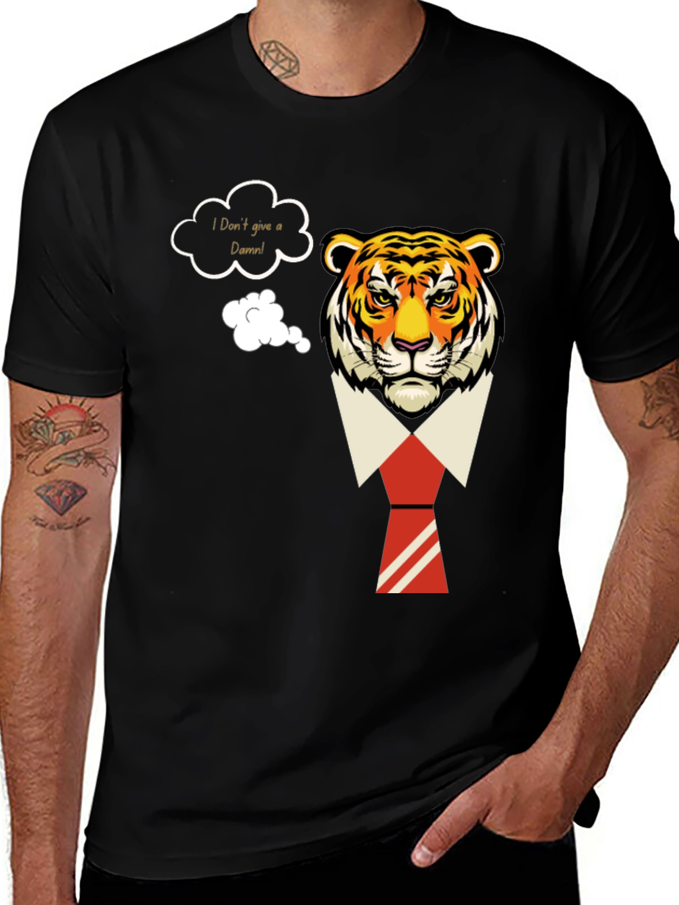 Variant 6 of I Don't Give a Damn Tiger T-Shirt