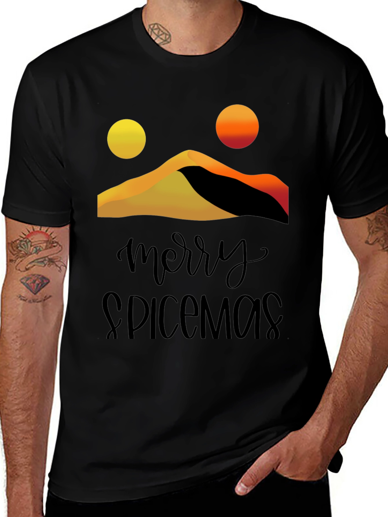Variant 26 of Merry Spicemas Black Graphic Tee