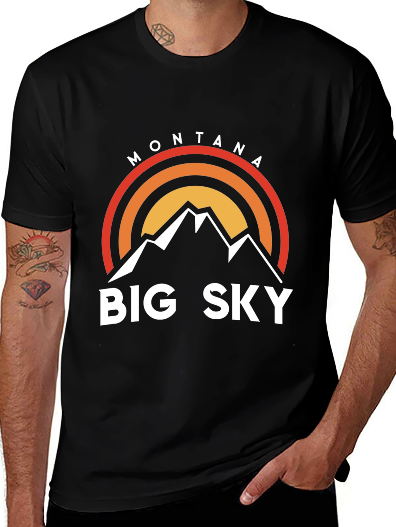 Montana Big Sky T-Shirt - Black Graphic Tee