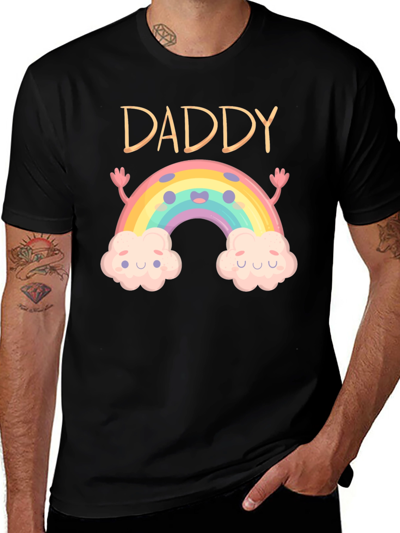 Daddy Rainbow Graphic Tee - Cute & Comfortable