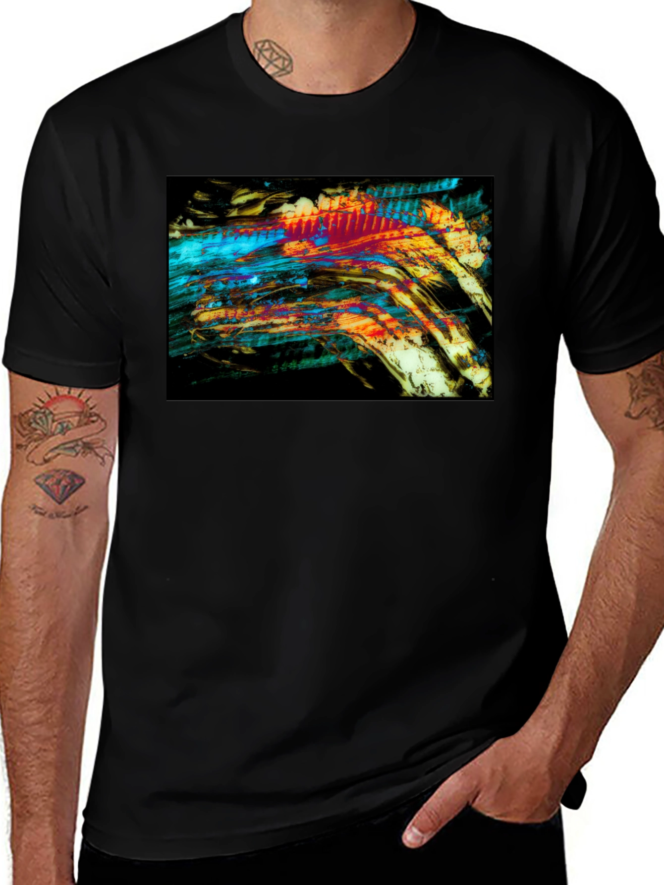 Variant 19 of Abstract Art Black T-Shirt