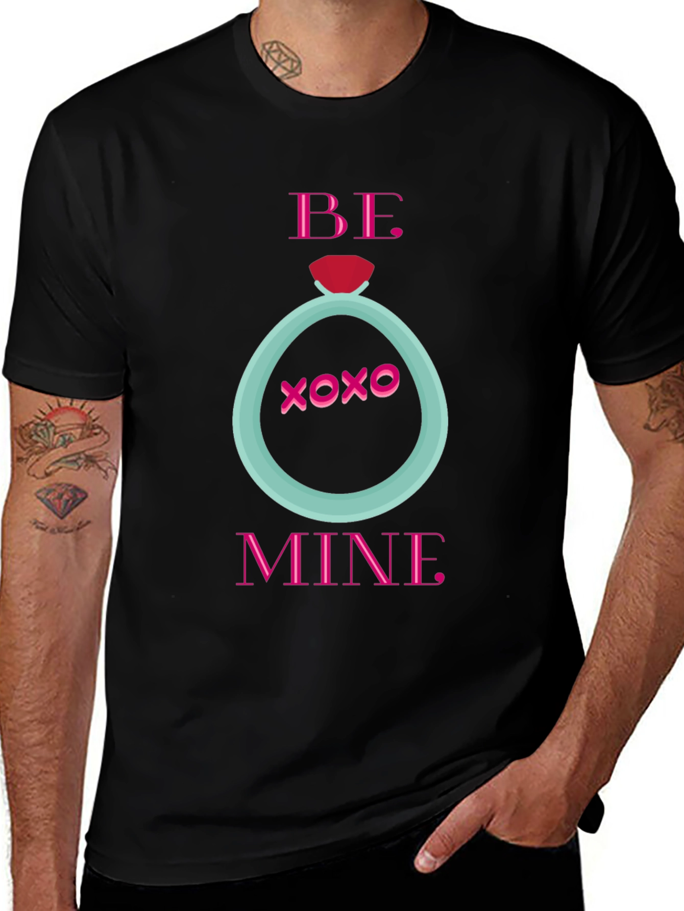 Variant 14 of Be Mine XOXO Ring Graphic Tee