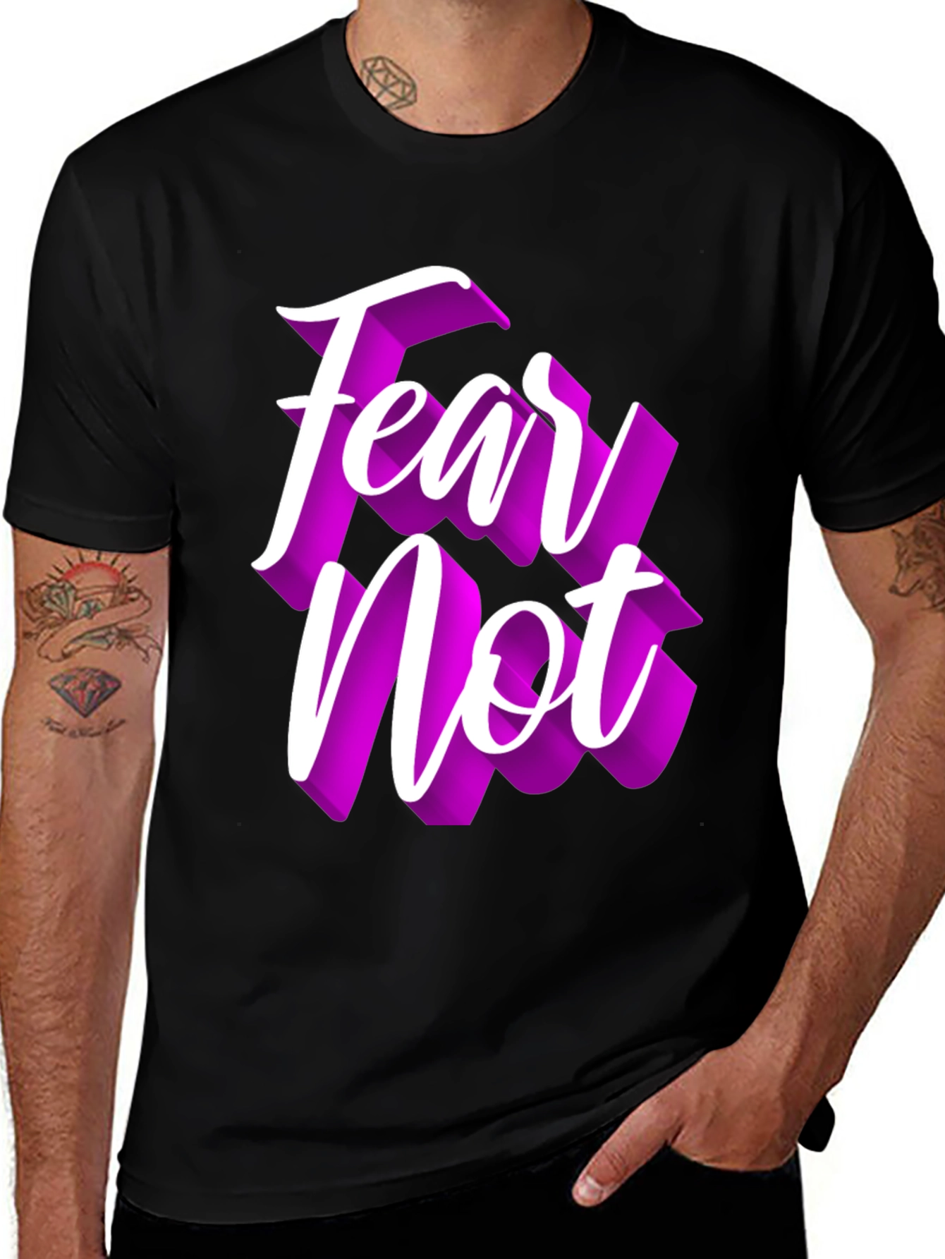 Variant 24 of Fear Not Graphic Tee - Stylish Comfort