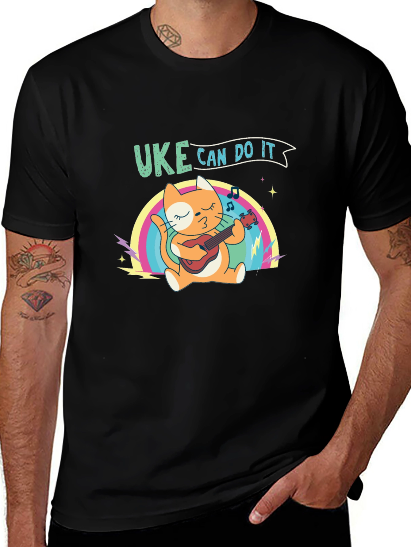 Variant 16 of Uke Can Do It Cat T-Shirt