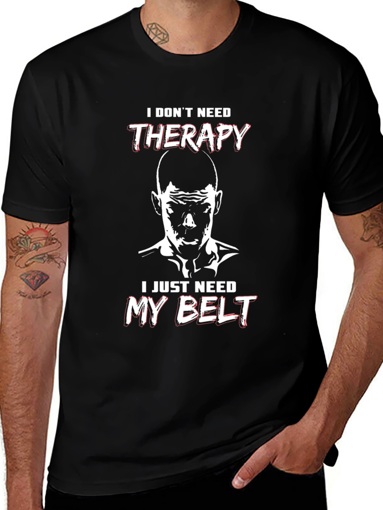 Variant 26 of Therapy Belt Black T-Shirt - Martial Arts Motivation