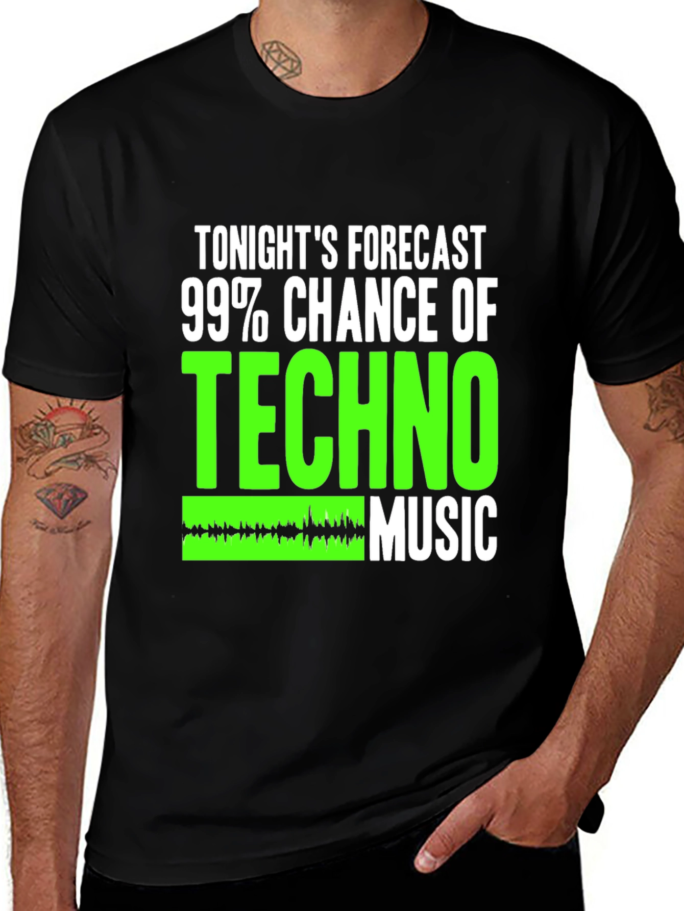 Variant 16 of Techno Music Forecast T-Shirt