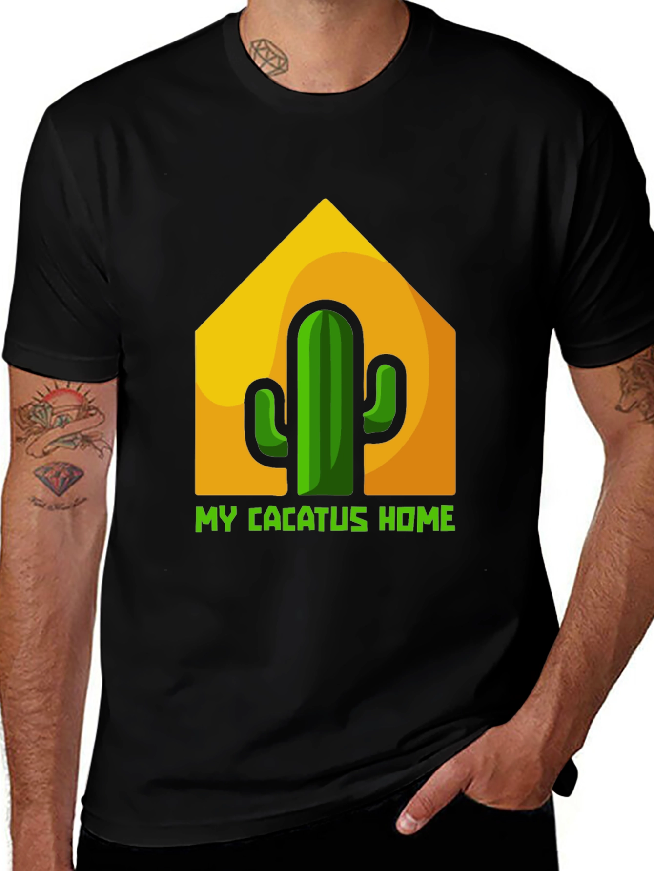 Variant 28 of Cactus Home T-Shirt - Funny Plant Lover Tee