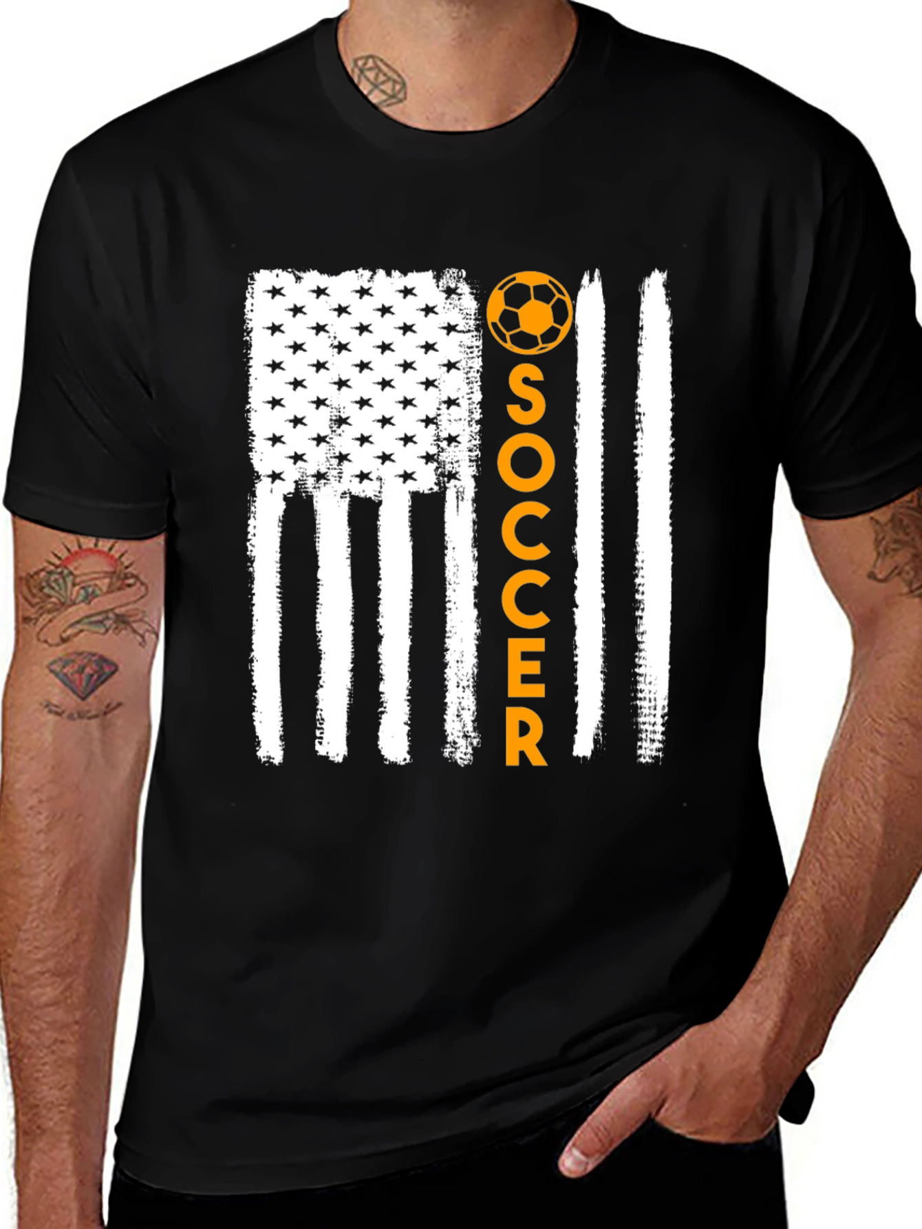 Variant 6 of Soccer USA Flag T-Shirt