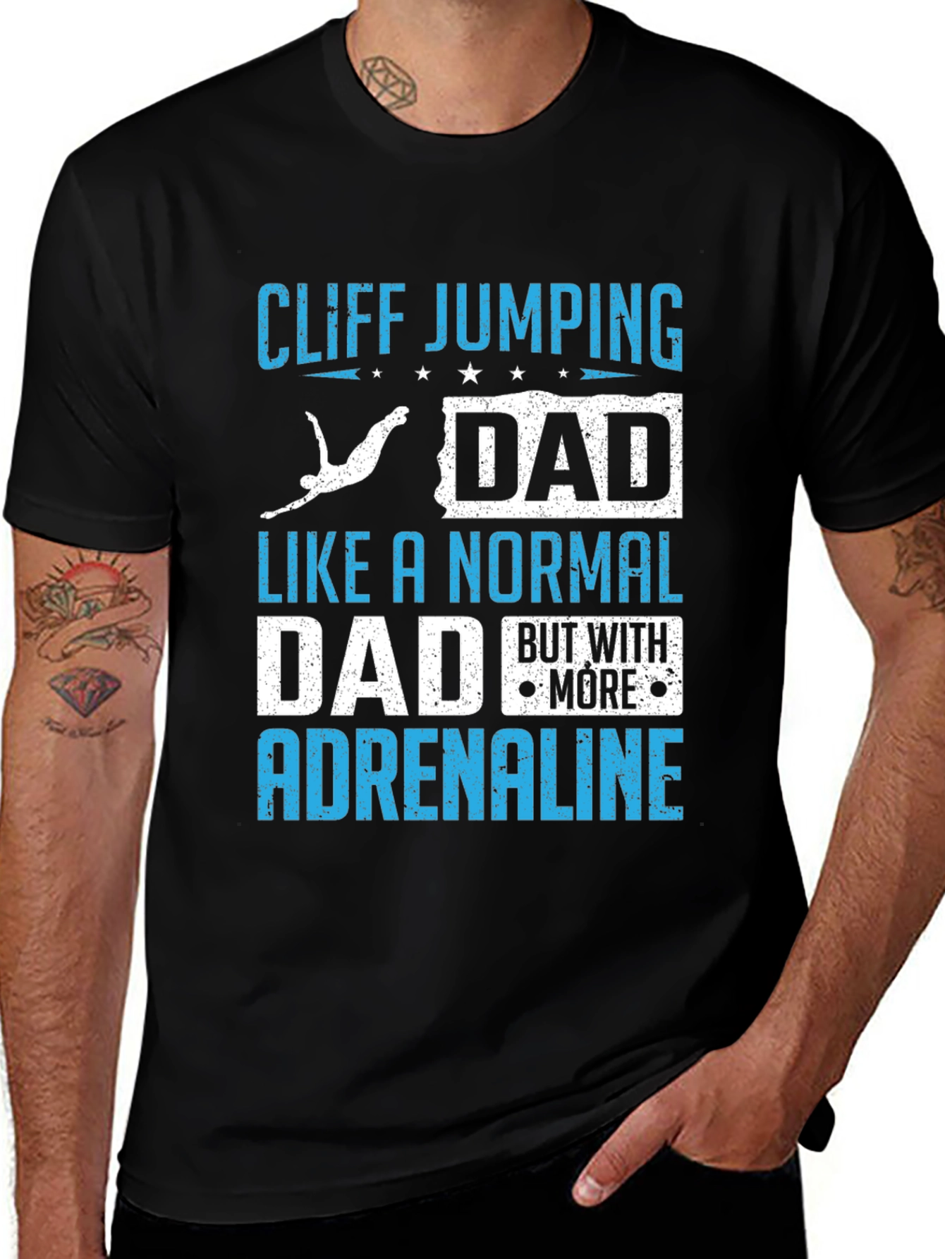 Variant 3 of Cliff Jumping Dad T-Shirt