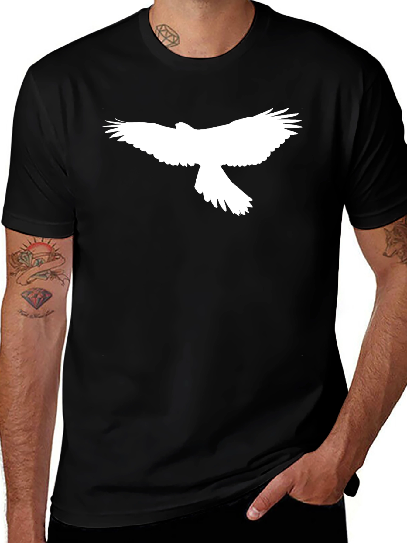 Black Eagle Graphic Tee - Mens Stylish Cotton Shirt