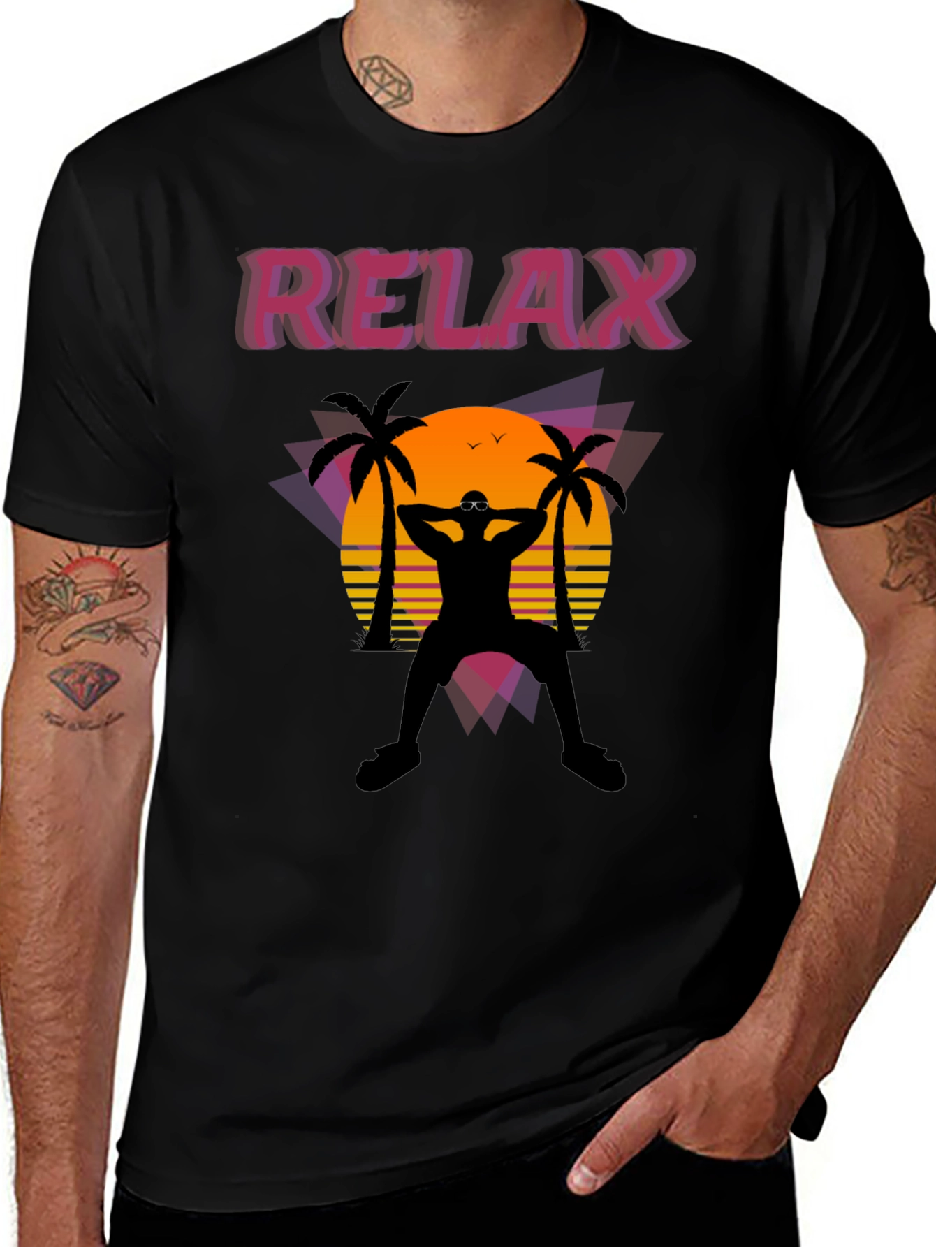 Variant 30 of Relax Retro Sunset Graphic T-Shirt