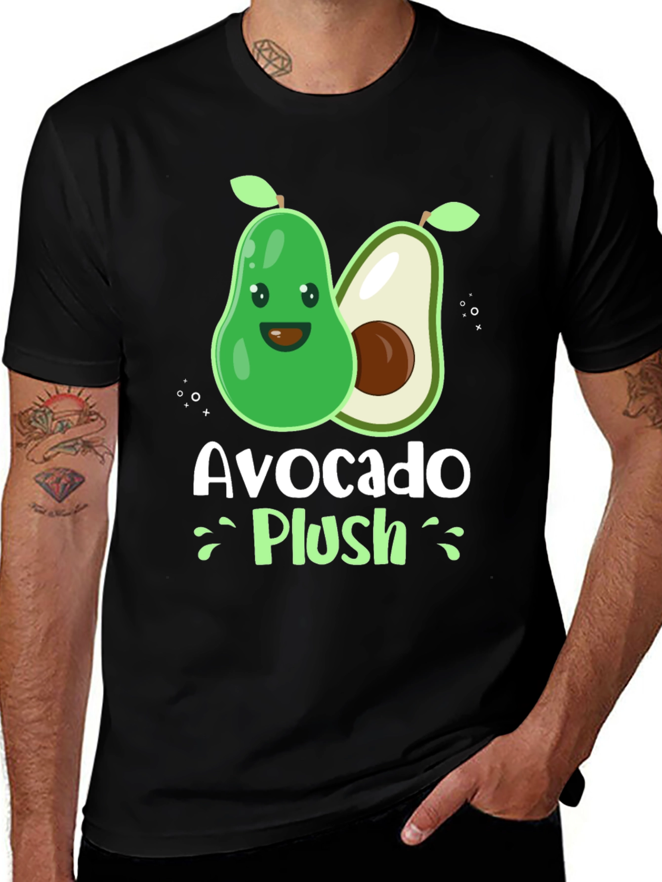 Variant 13 of Avocado Plush Graphic T-Shirt - Black
