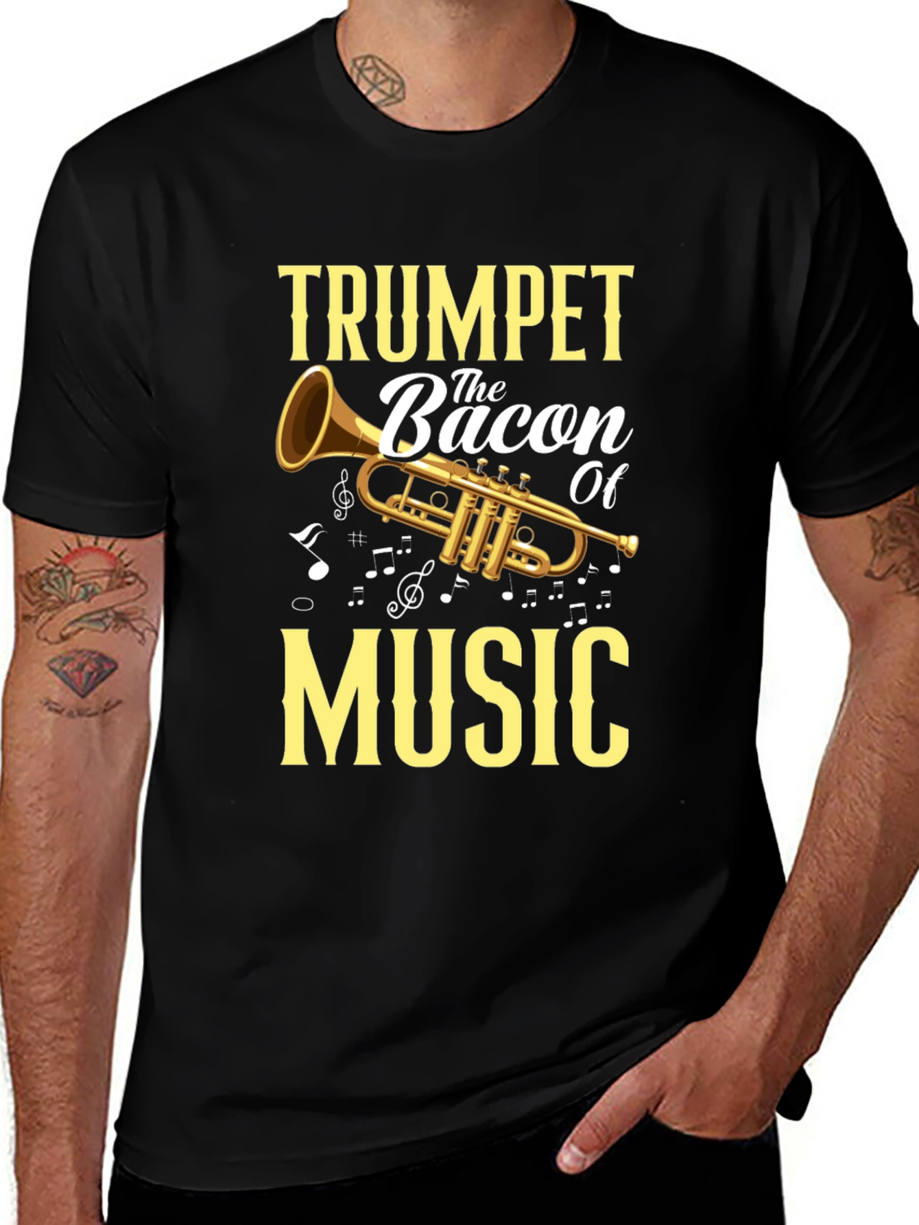 Variant 13 of Trumpet Bacon of Music Graphic T-Shirt